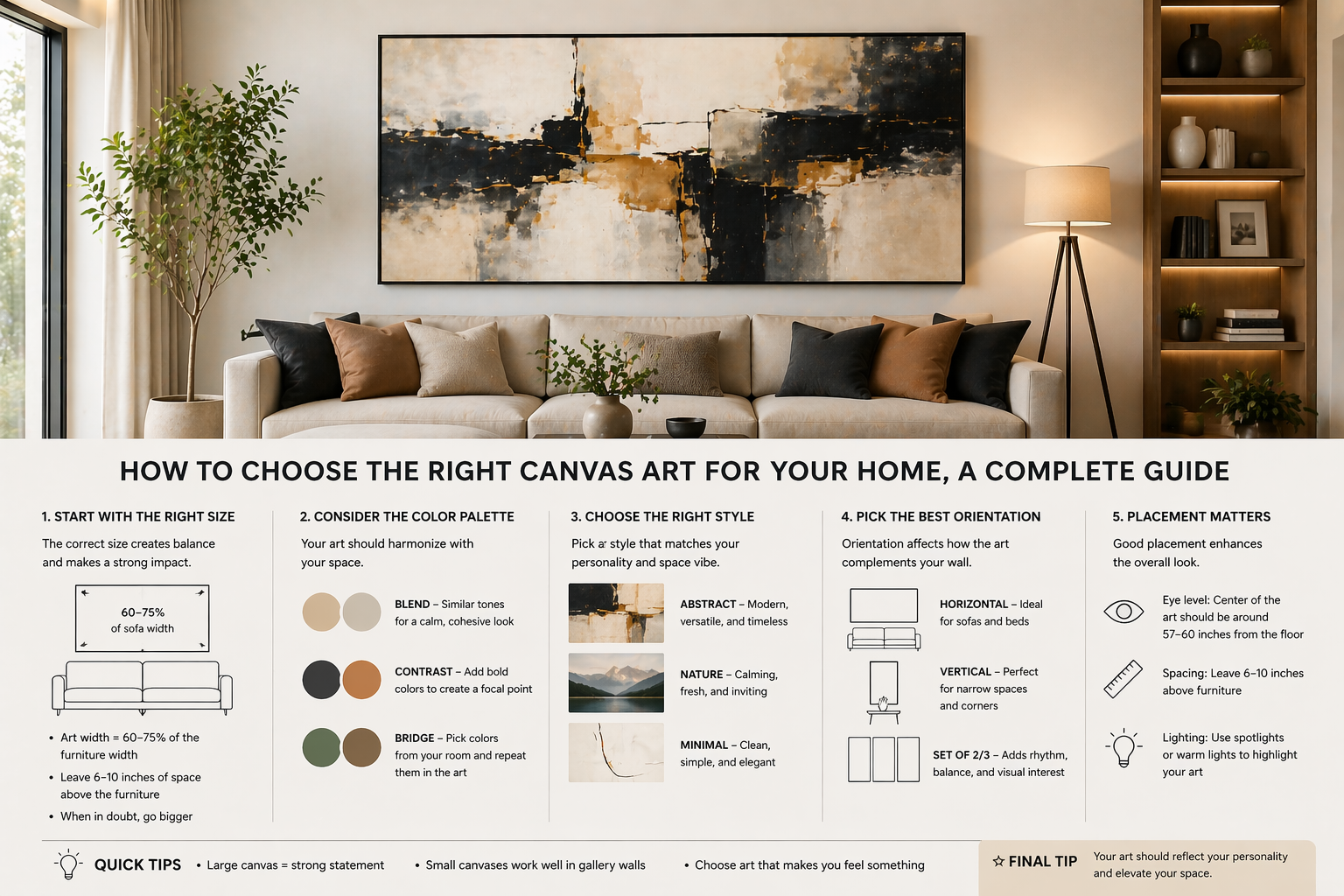 How to Choose the Right Canvas Art for Your Home,  A Complete Guide