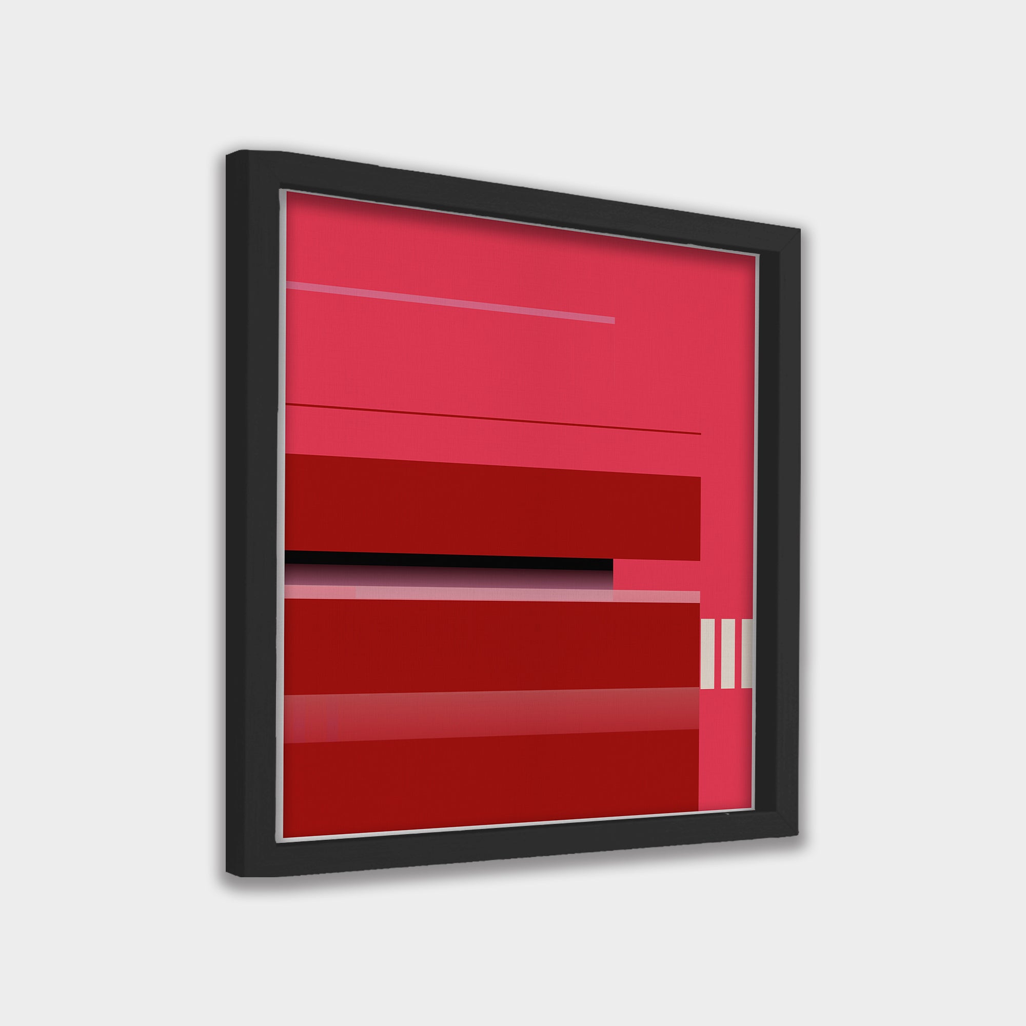 Crimson Intervals abstract canvas wall art by Anantkala