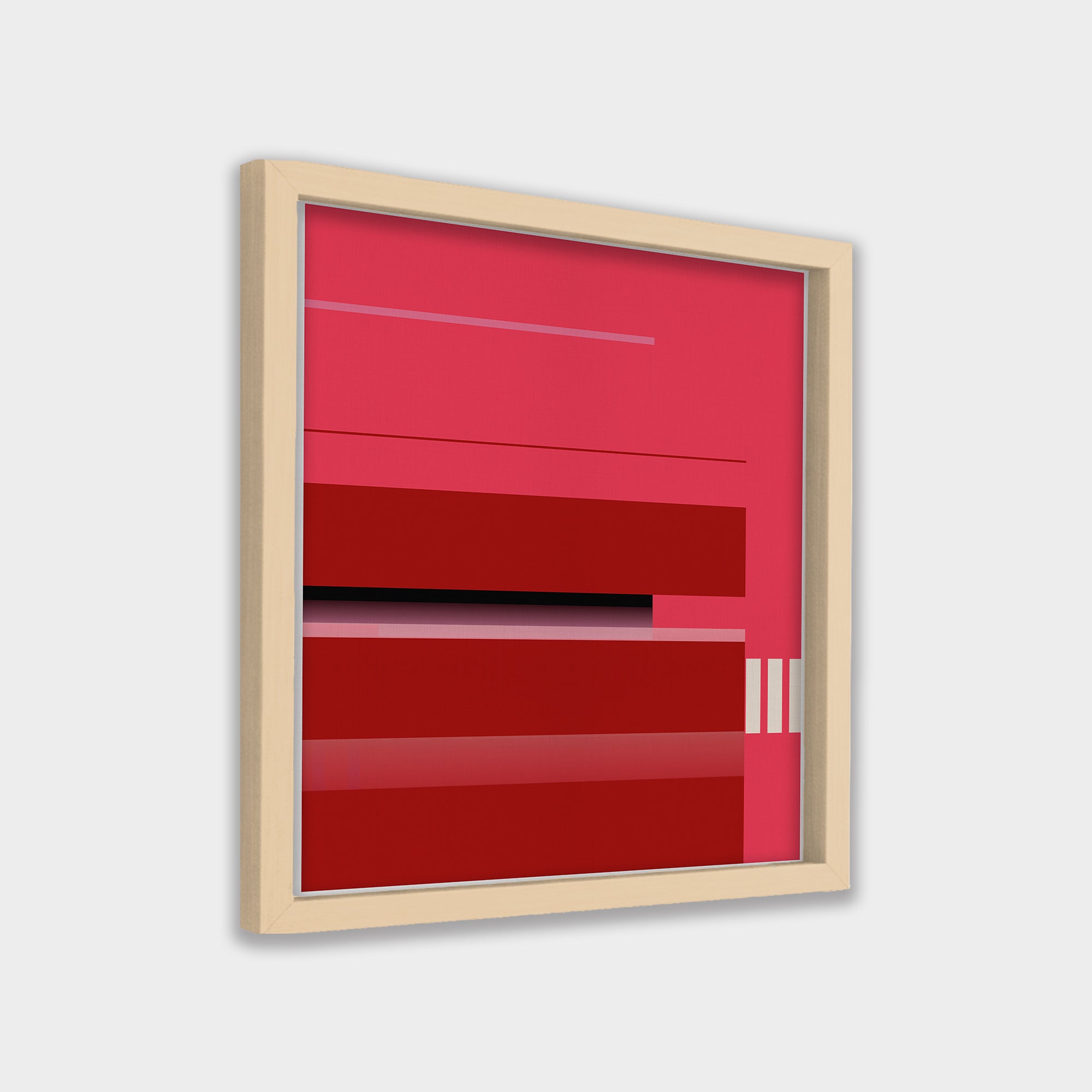 Crimson Intervals abstract canvas wall art by Anantkala