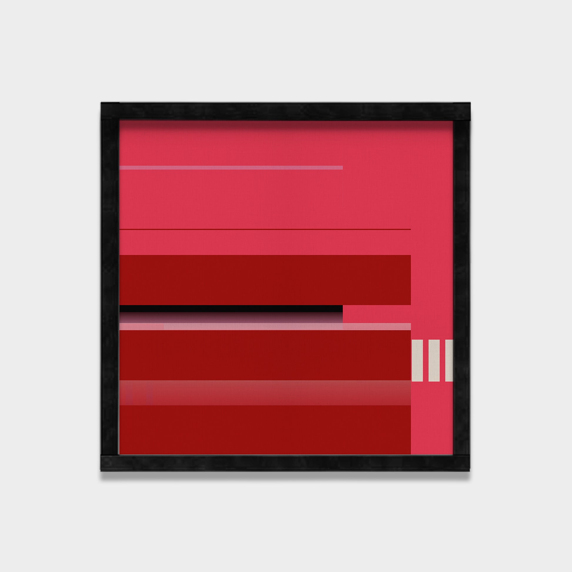 Crimson Intervals abstract canvas wall art by Anantkala