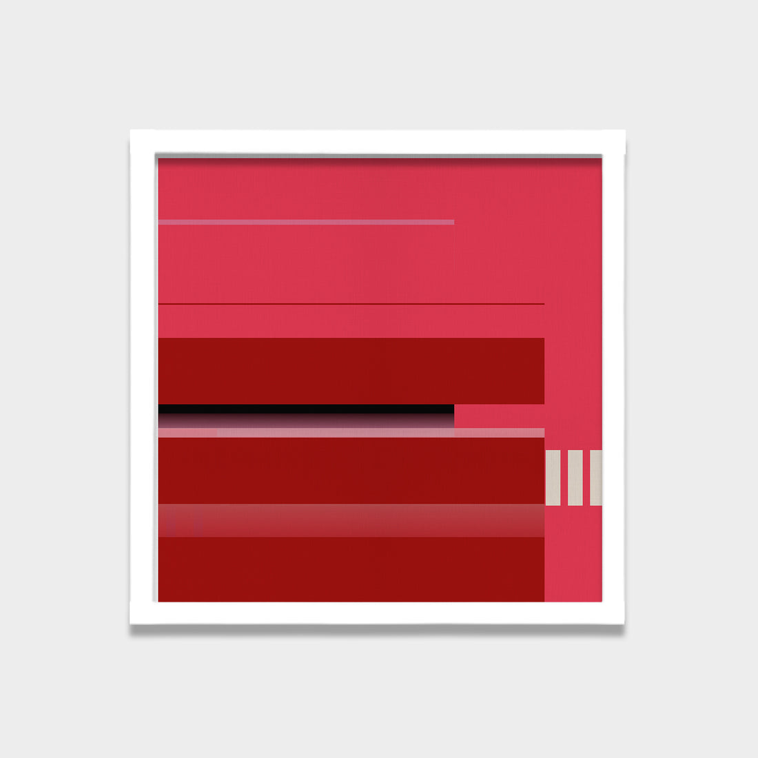 Crimson Intervals abstract canvas wall art by Anantkala