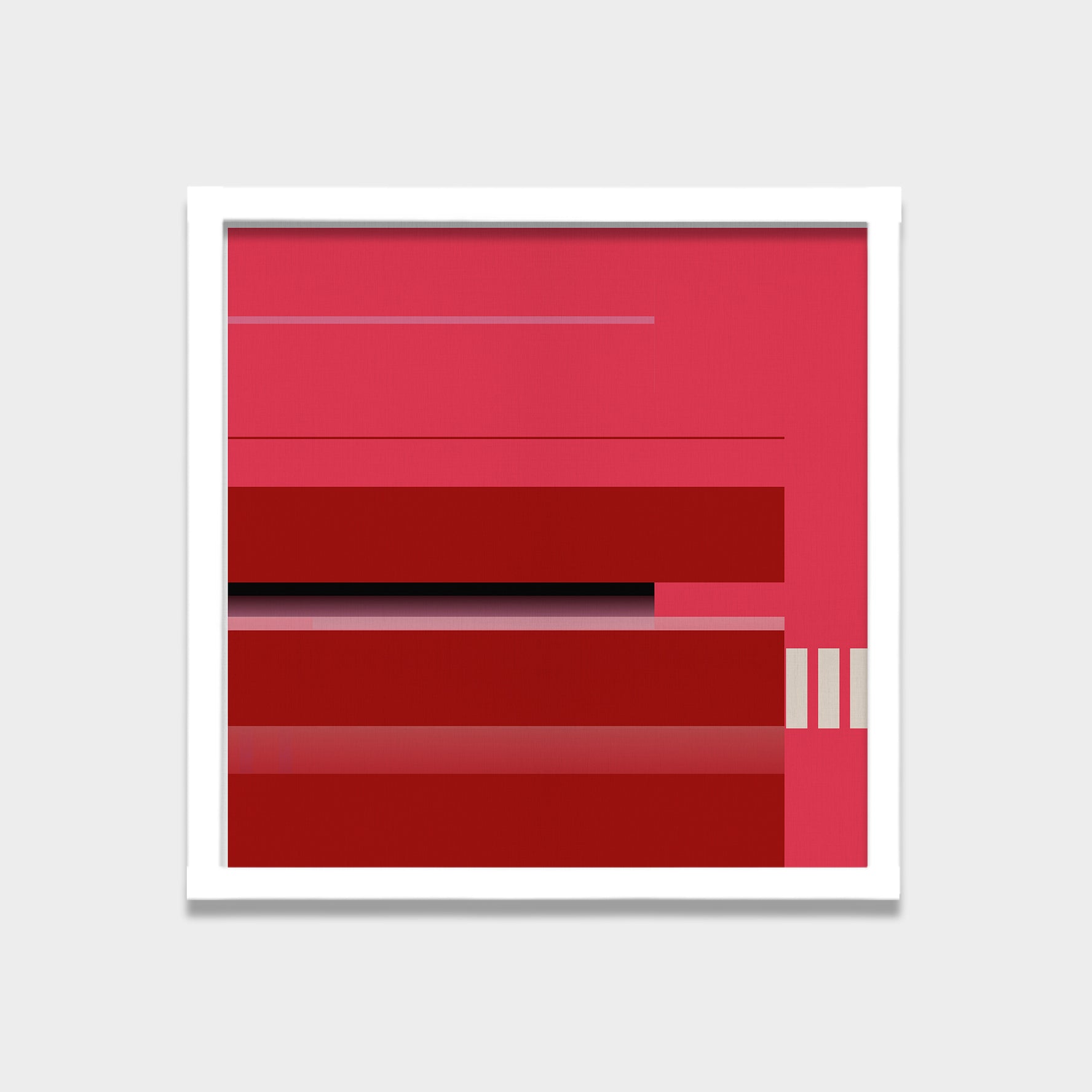 Crimson Intervals abstract canvas wall art by Anantkala