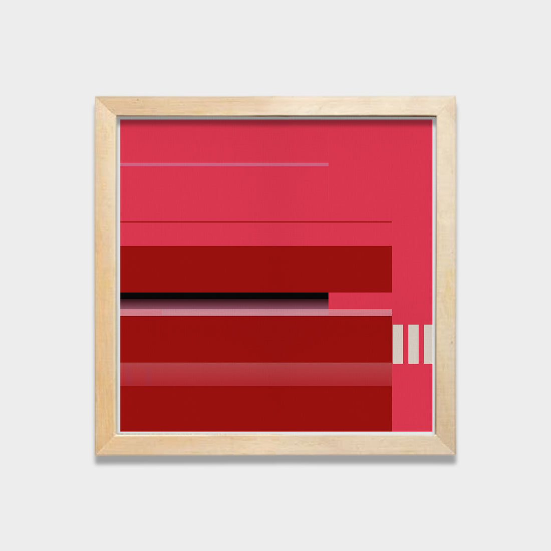 Crimson Intervals abstract canvas wall art by Anantkala