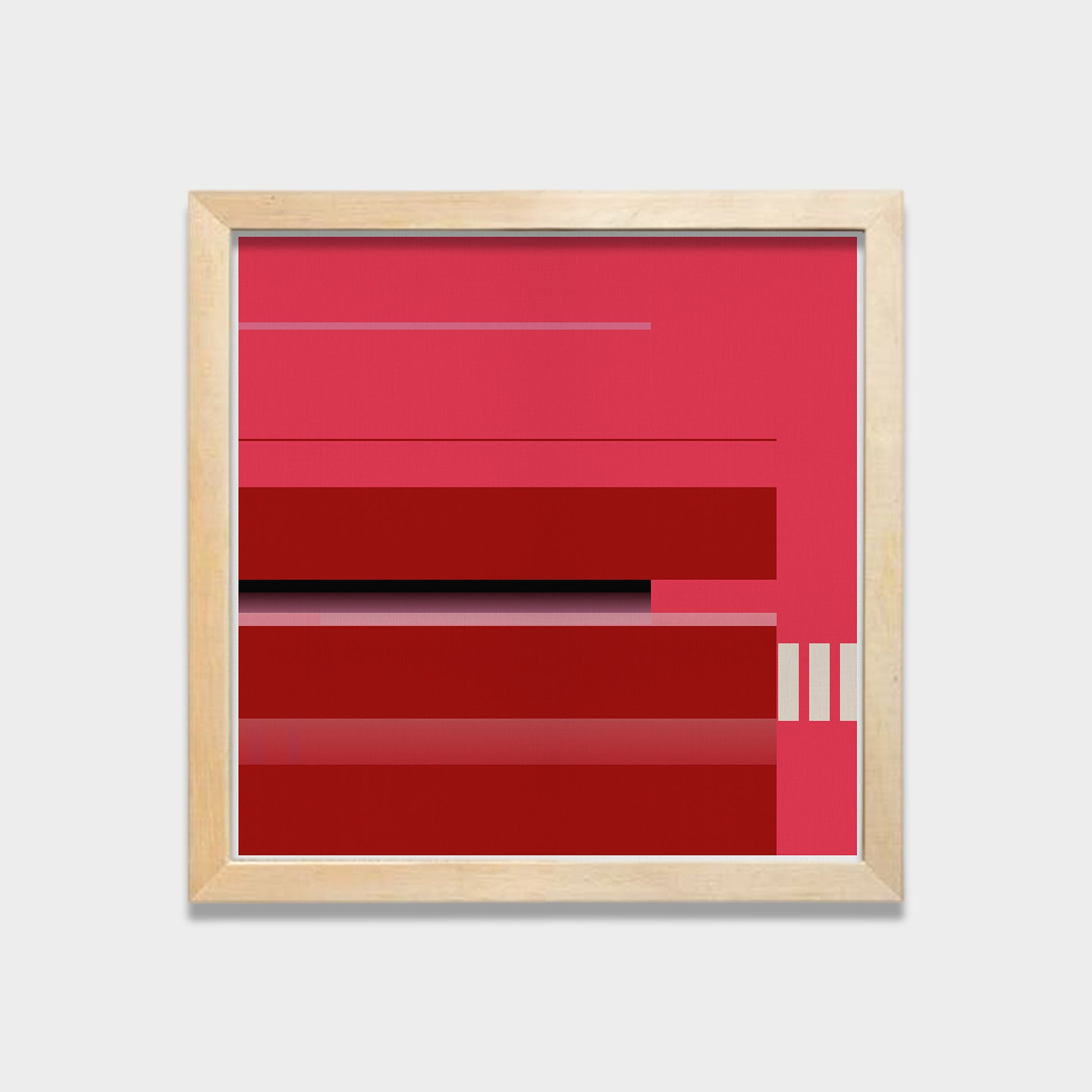 Crimson Intervals abstract canvas wall art by Anantkala
