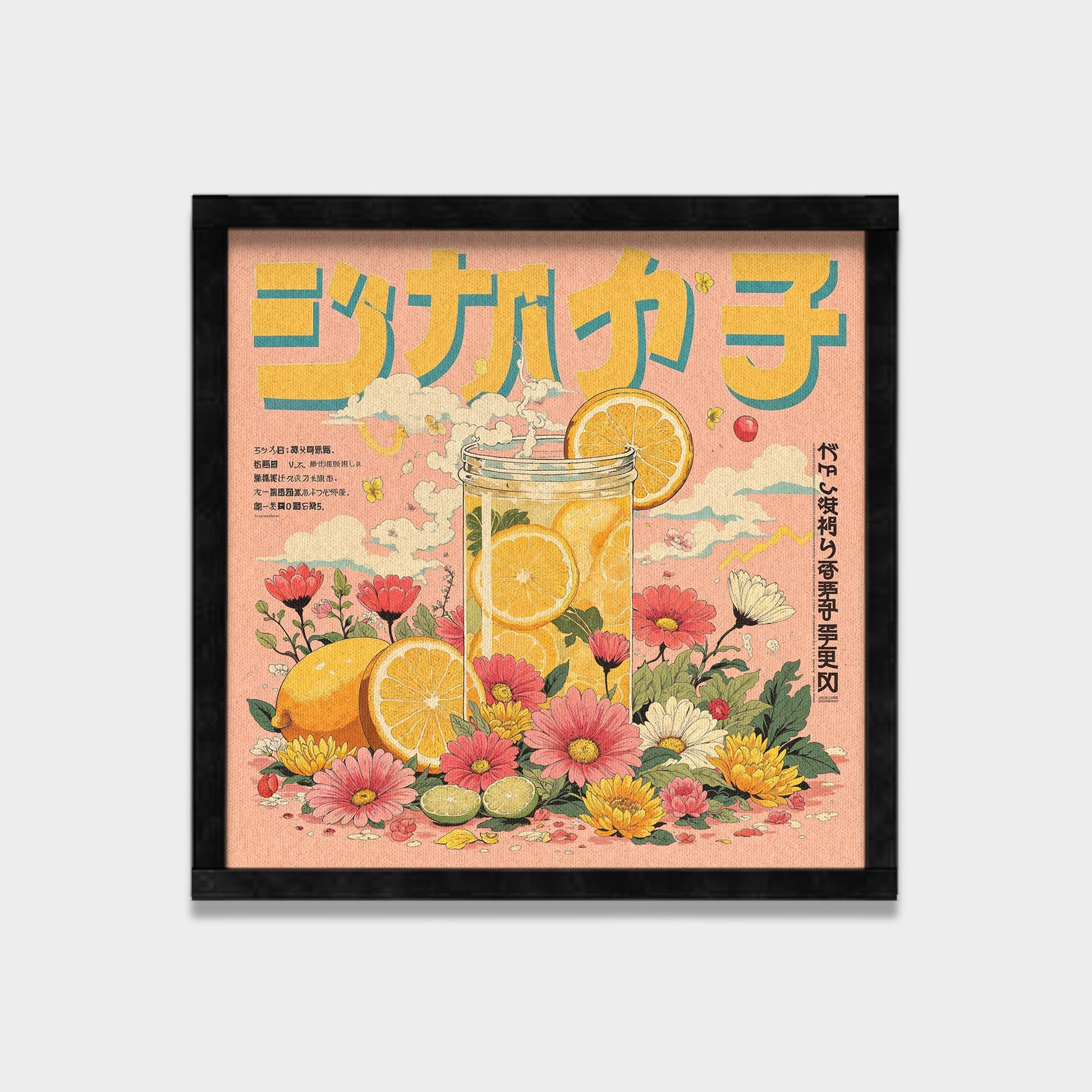 Citrus Bloom botanical & floral canvas wall art by Anantkala