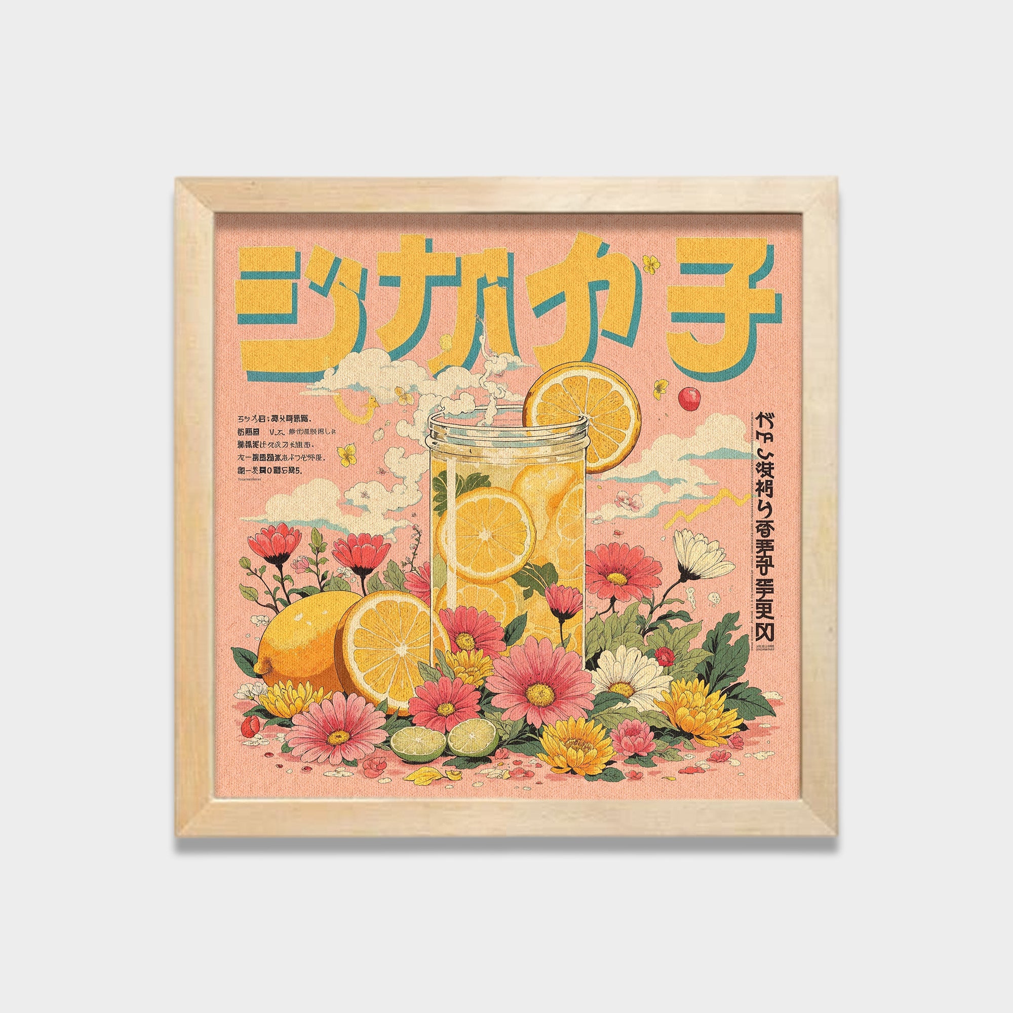 Citrus Bloom botanical & floral canvas wall art by Anantkala