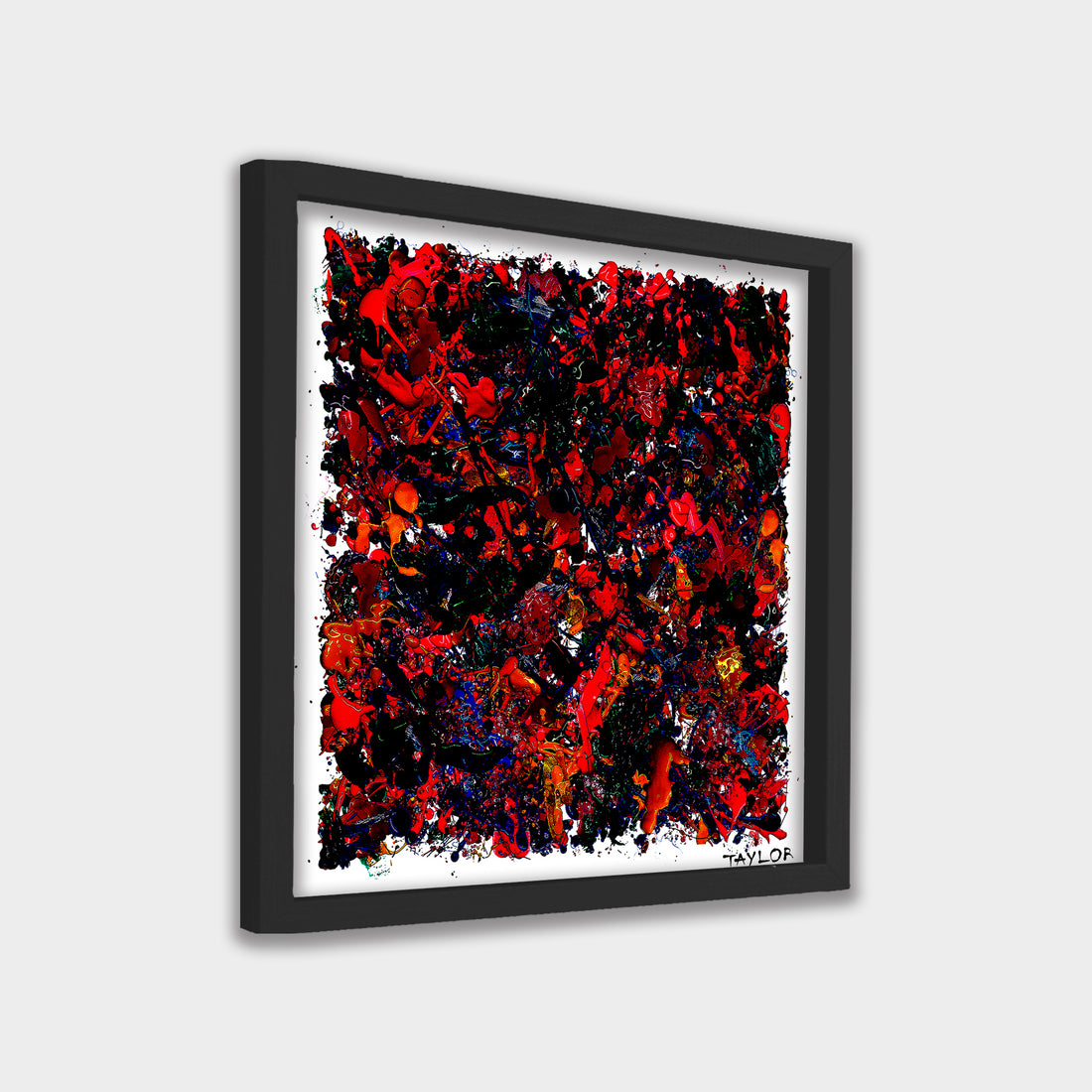 Crimson Chaos abstract canvas wall art by Anantkala