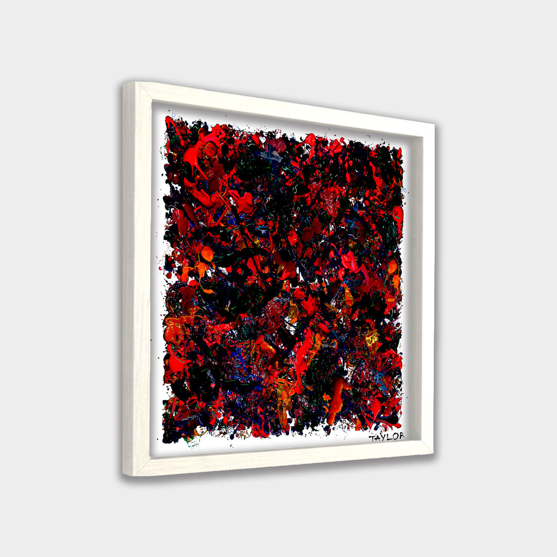 Crimson Chaos abstract canvas wall art by Anantkala