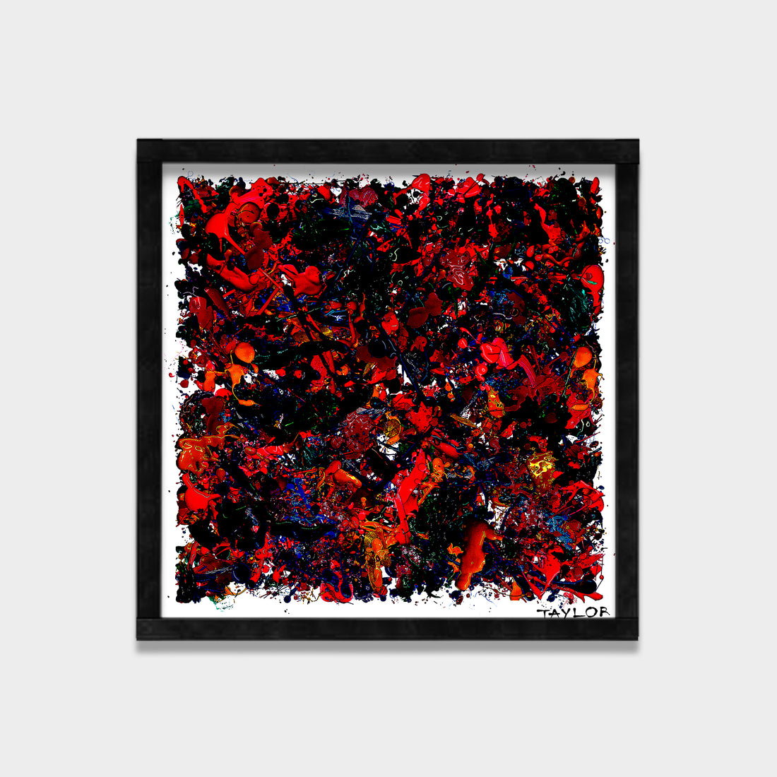 Crimson Chaos abstract canvas wall art by Anantkala