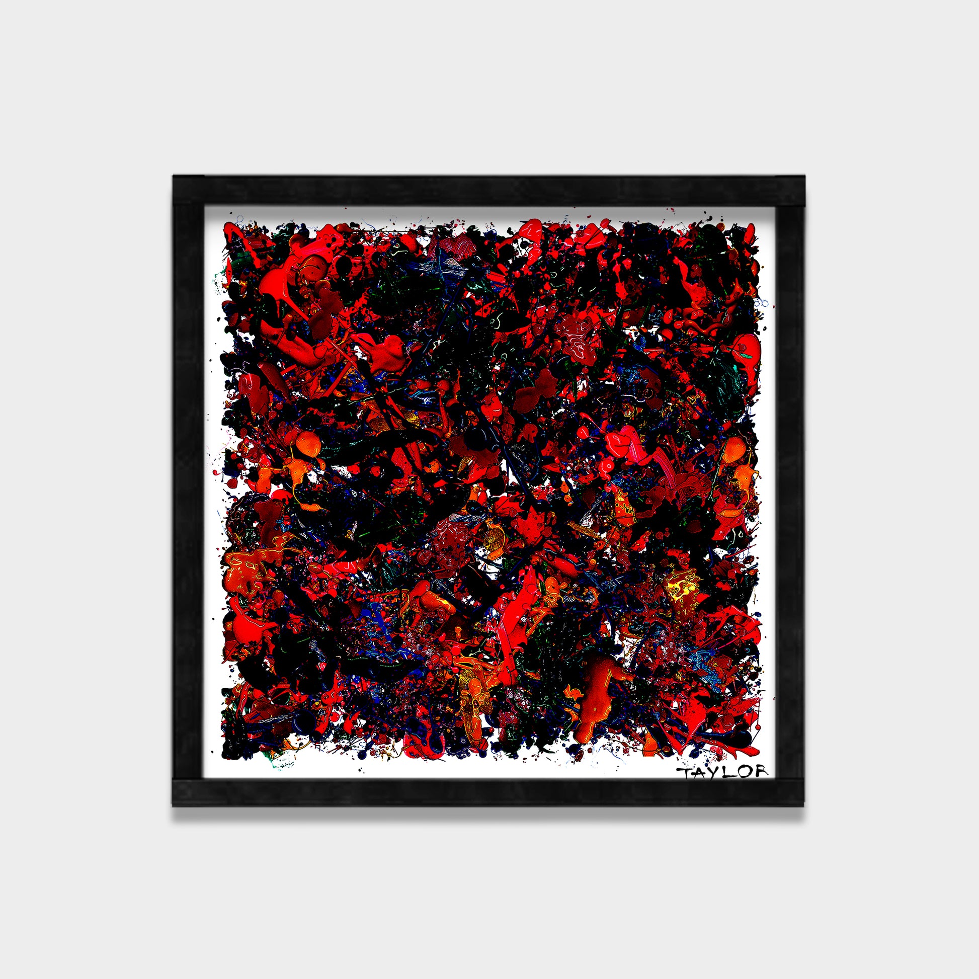 Crimson Chaos abstract canvas wall art by Anantkala