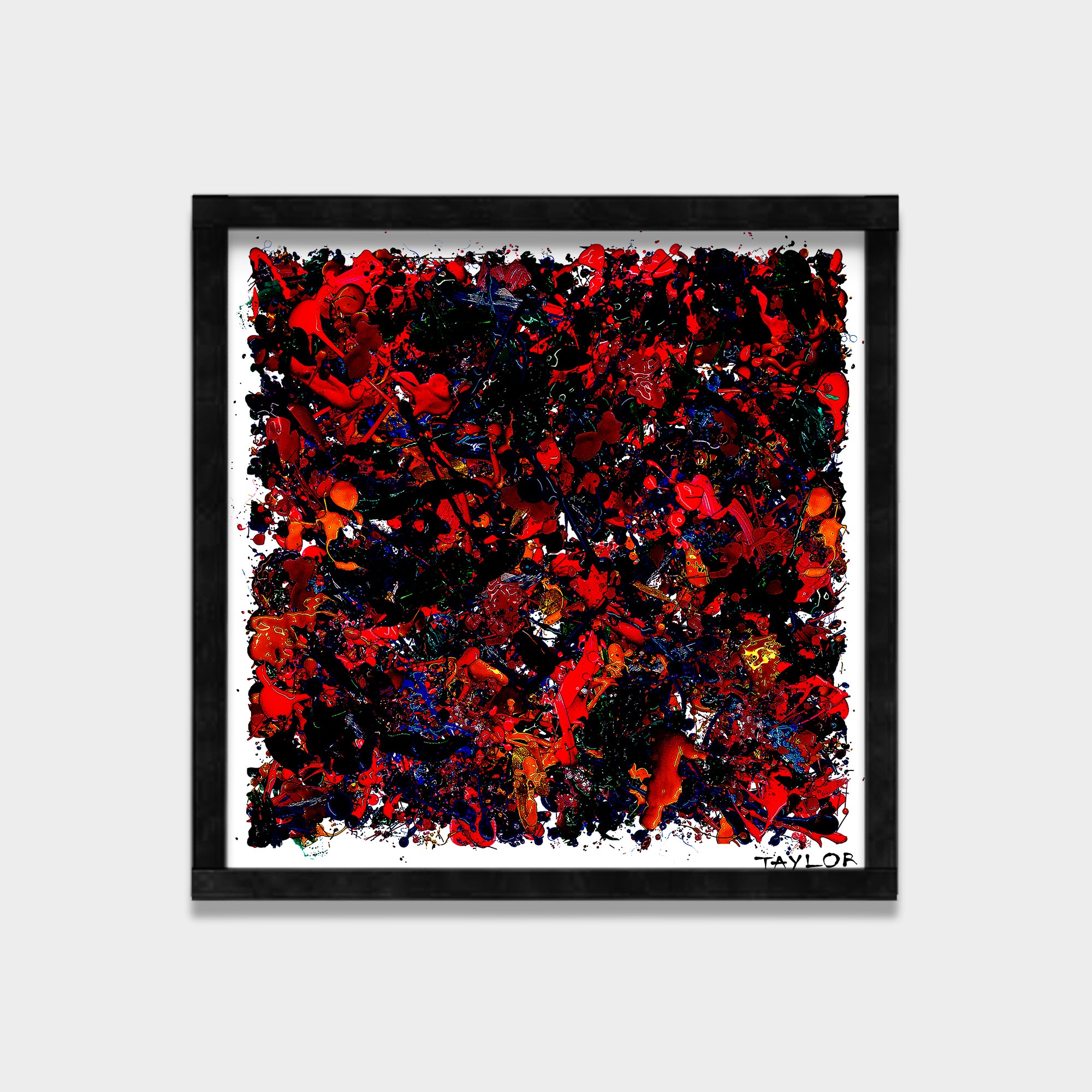 Crimson Chaos abstract canvas wall art by Anantkala