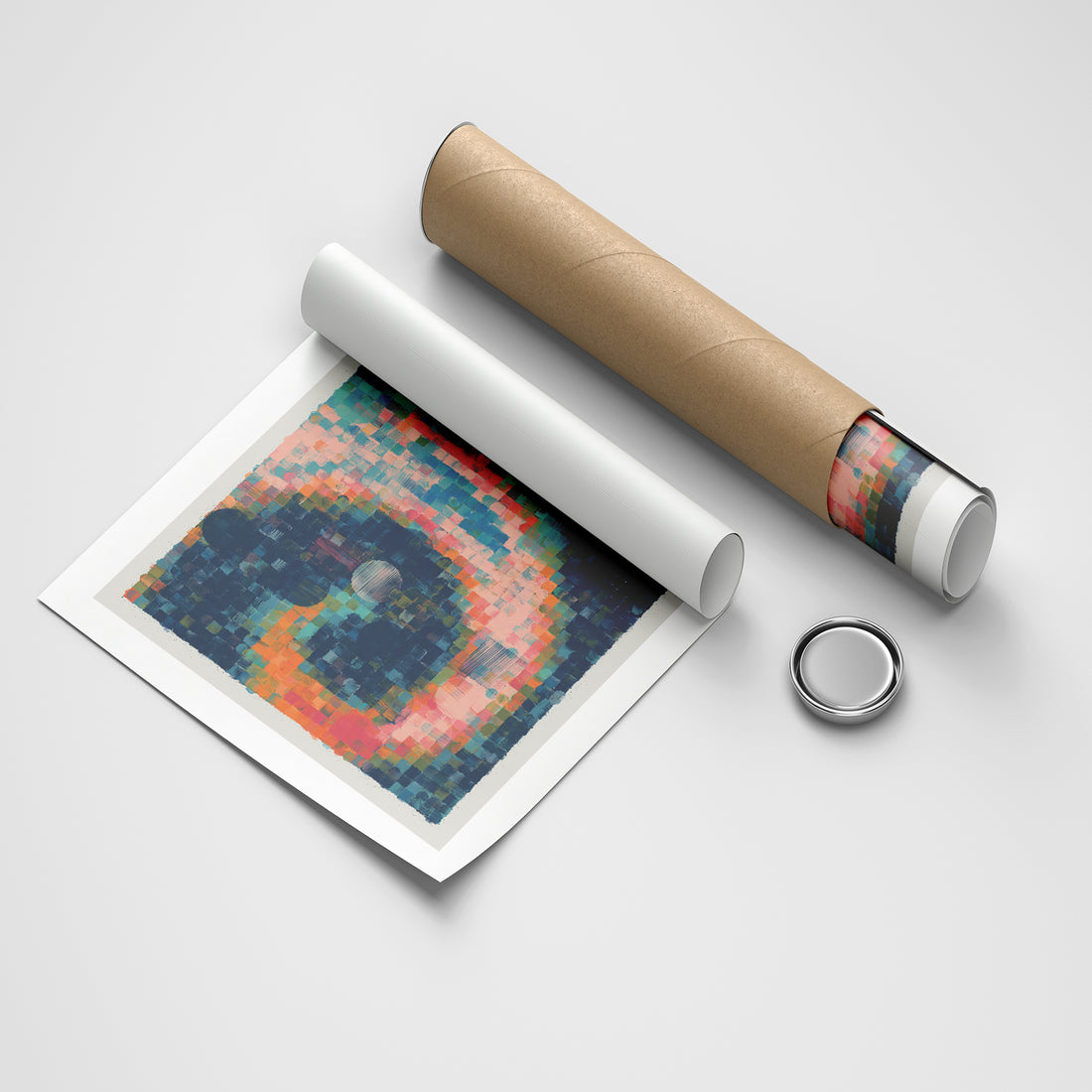 Chromatic Balance abstract canvas wall art by Anantkala