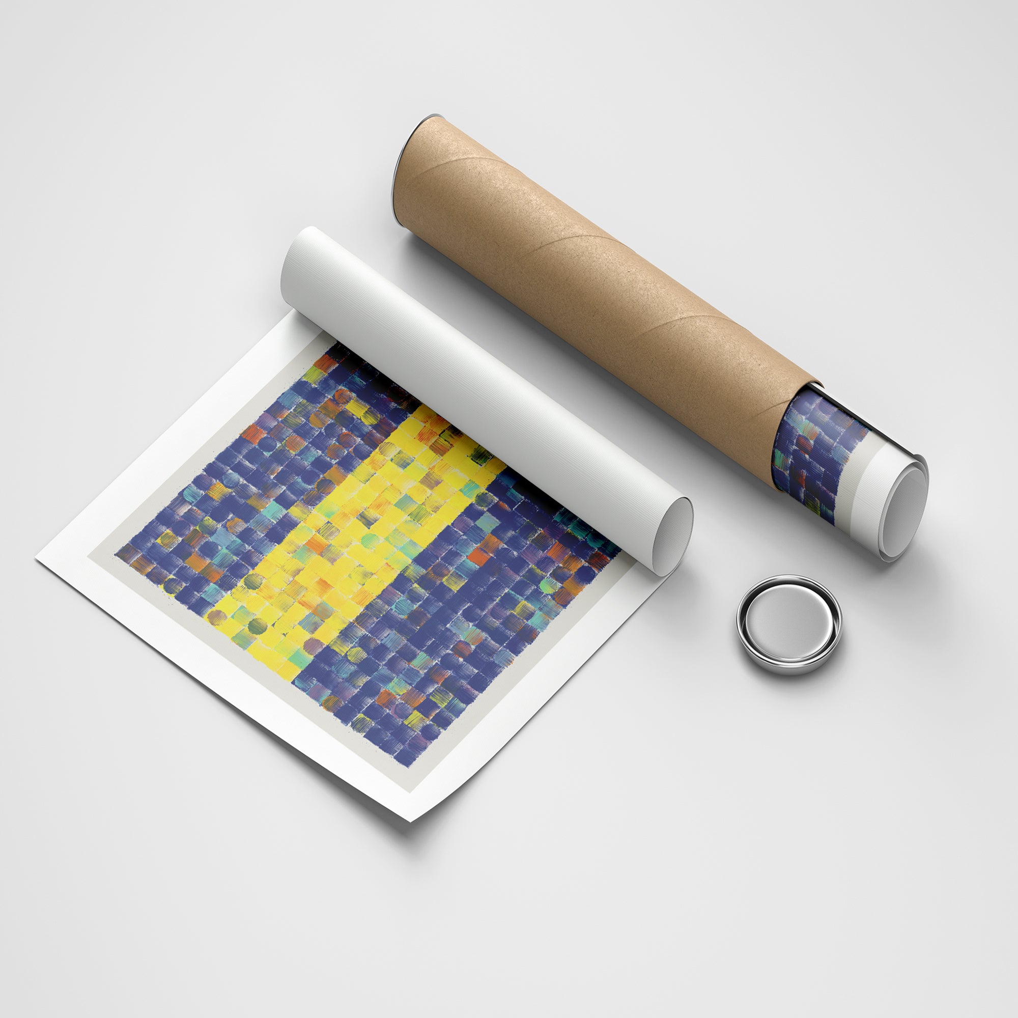 Golden Passage abstract canvas wall art by Anantkala