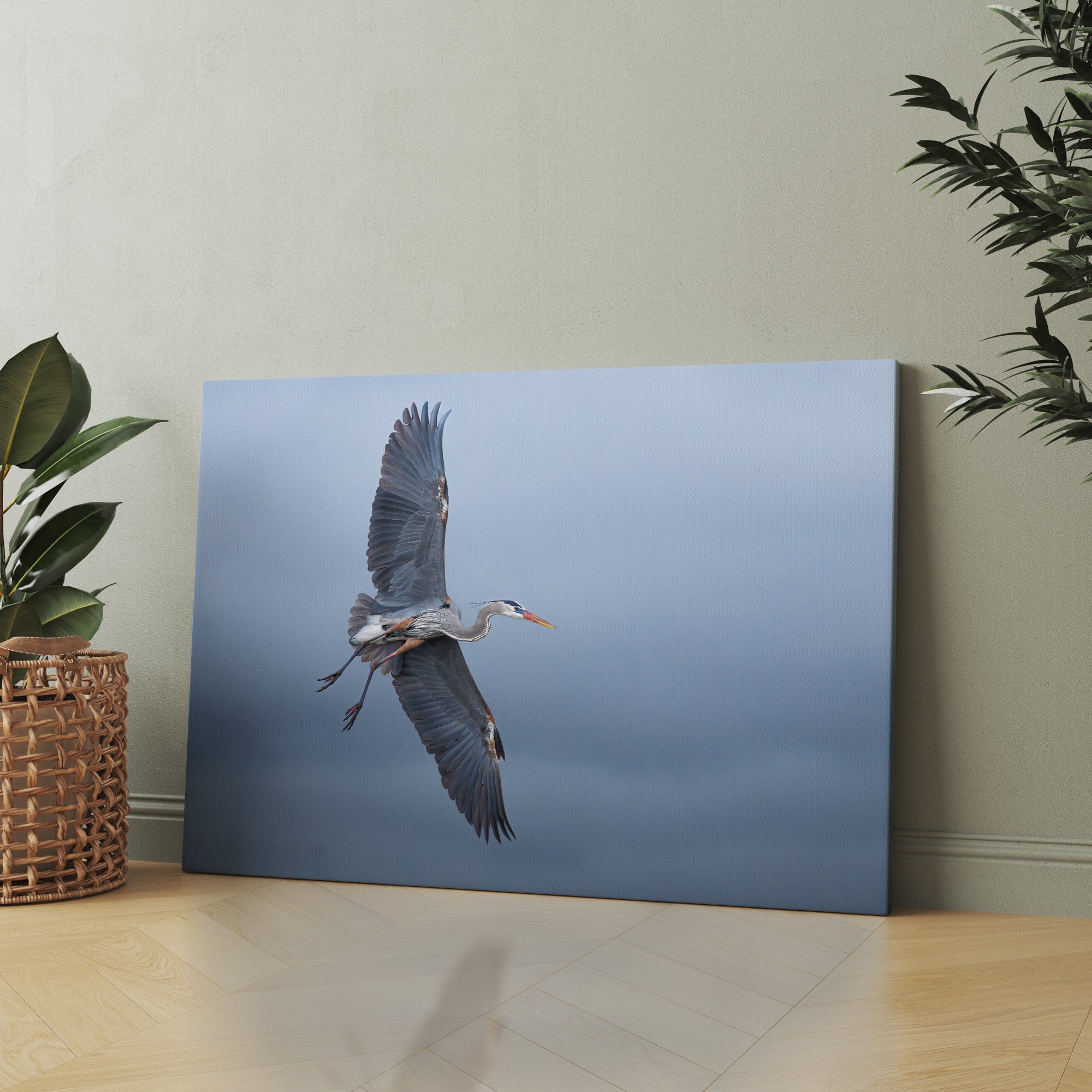 Silent Glide animals canvas wall art by Anantkala