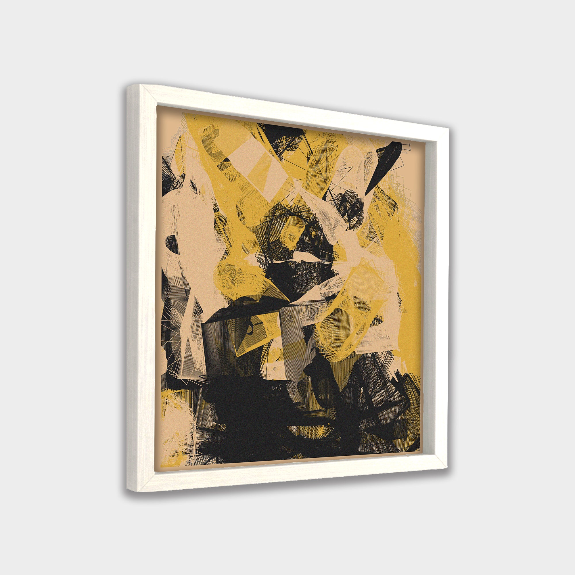 Golden Fracture abstract canvas wall art by Anantkala