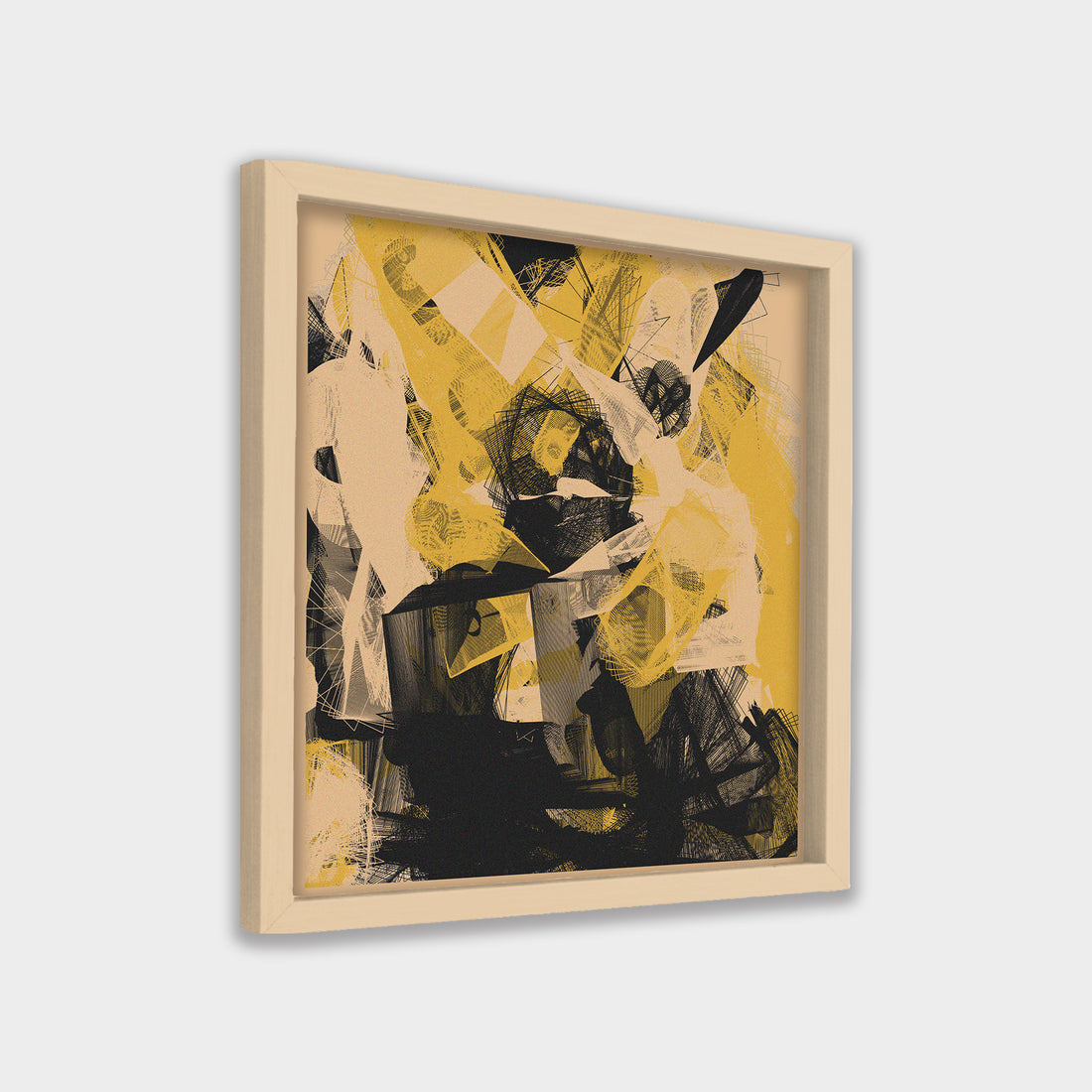 Golden Fracture abstract canvas wall art by Anantkala