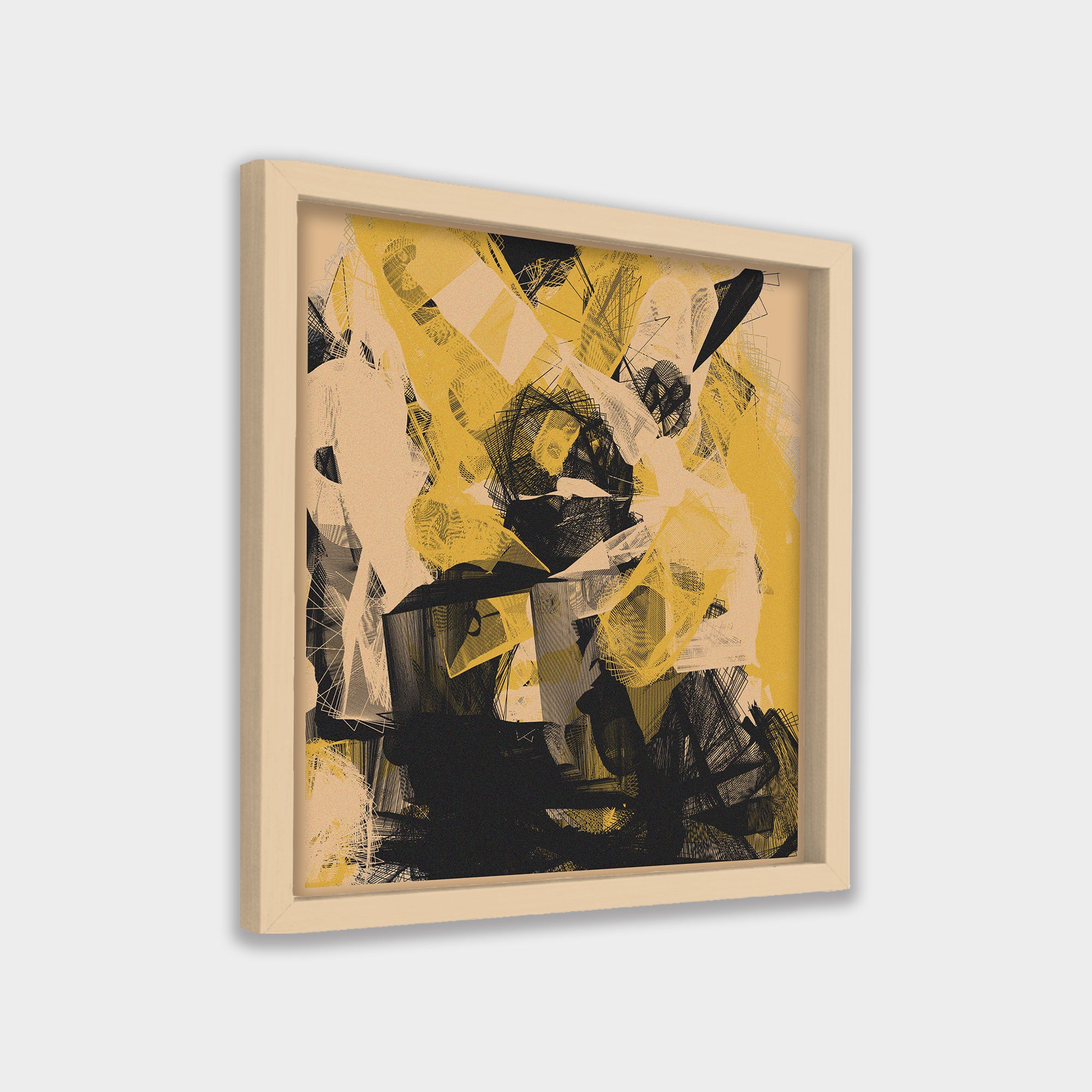 Golden Fracture abstract canvas wall art by Anantkala
