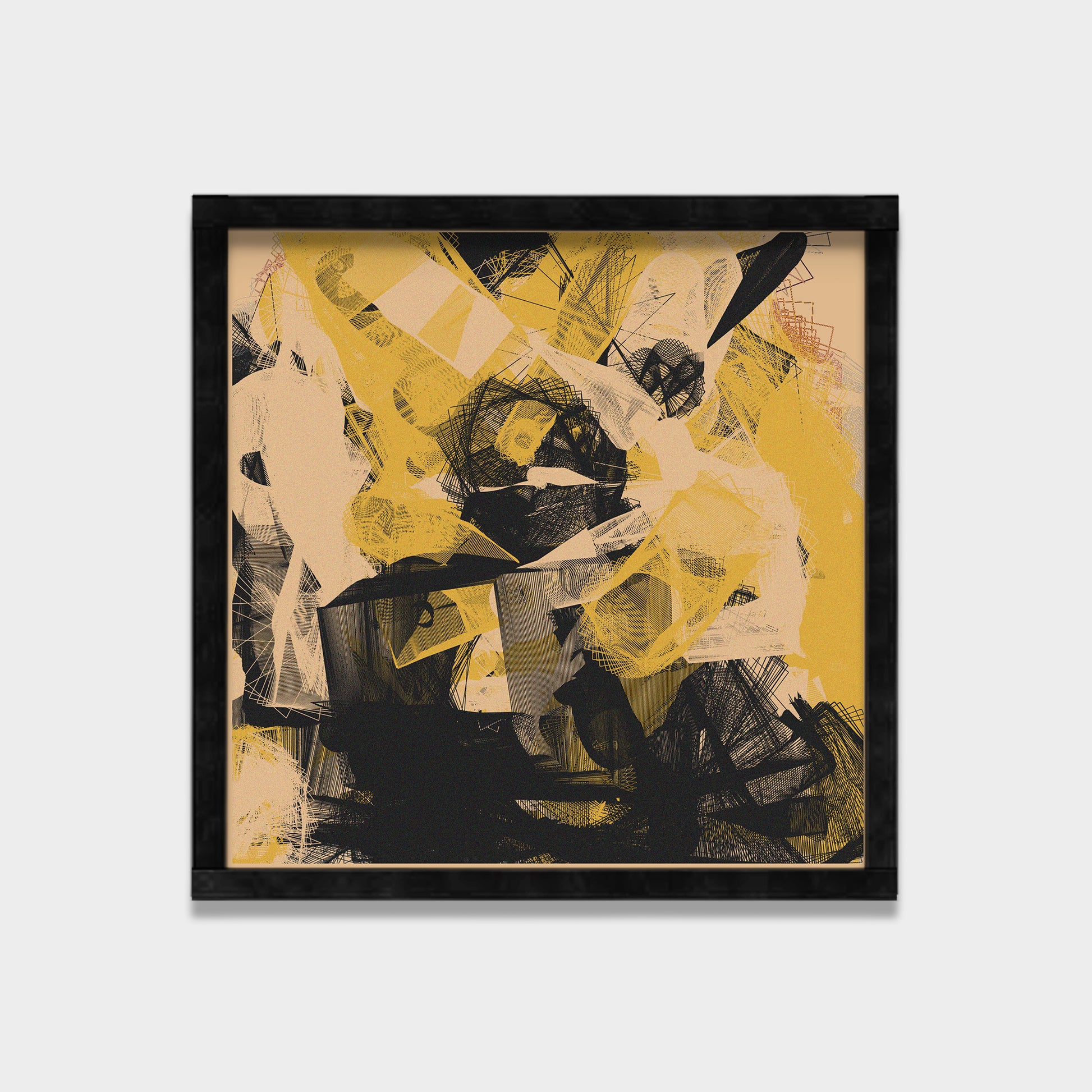 Golden Fracture abstract canvas wall art by Anantkala