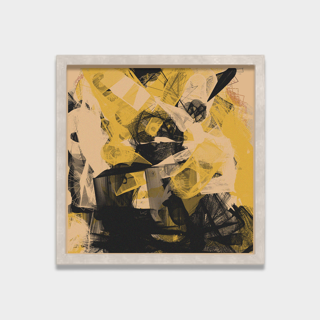 Golden Fracture abstract canvas wall art by Anantkala