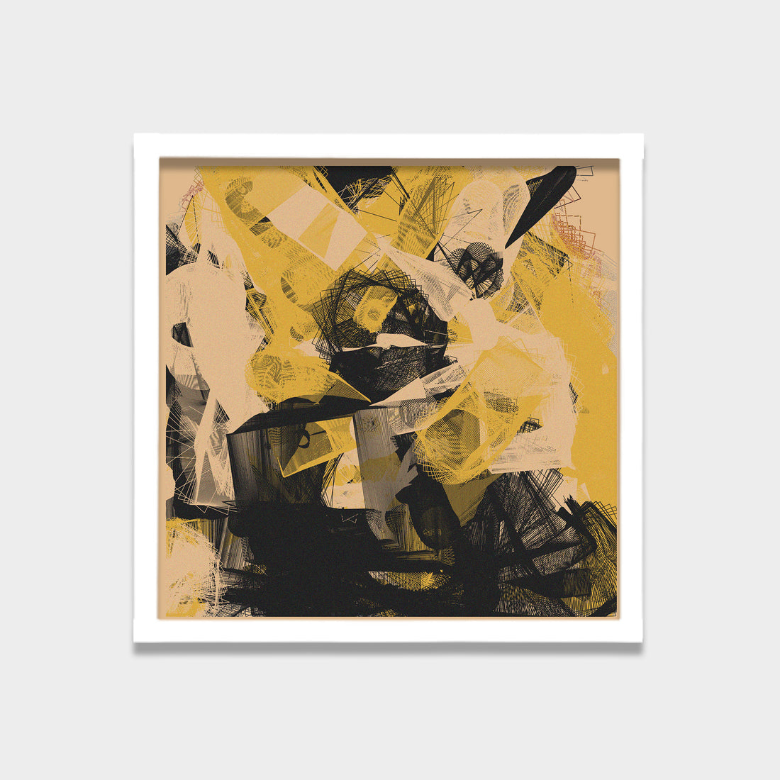 Golden Fracture abstract canvas wall art by Anantkala
