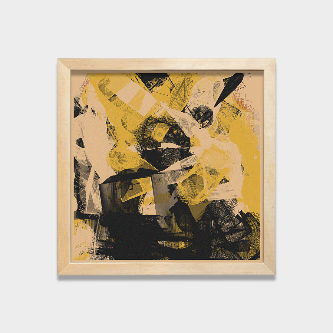 Golden Fracture abstract canvas wall art by Anantkala