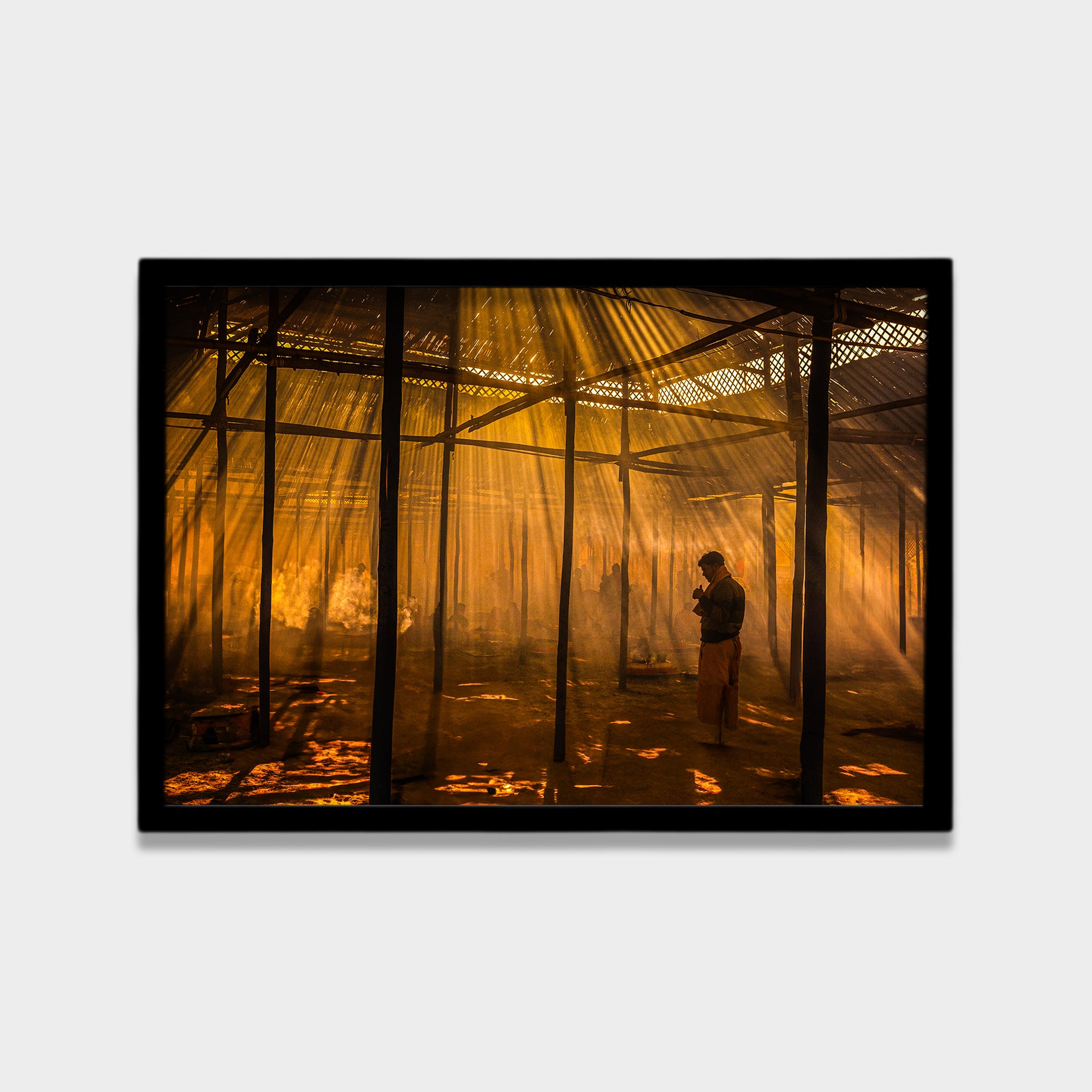 Golden Ritual photography canvas wall art by Anantkala