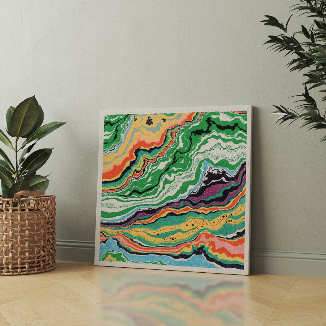 Earth Veins abstract canvas wall art by Anantkala