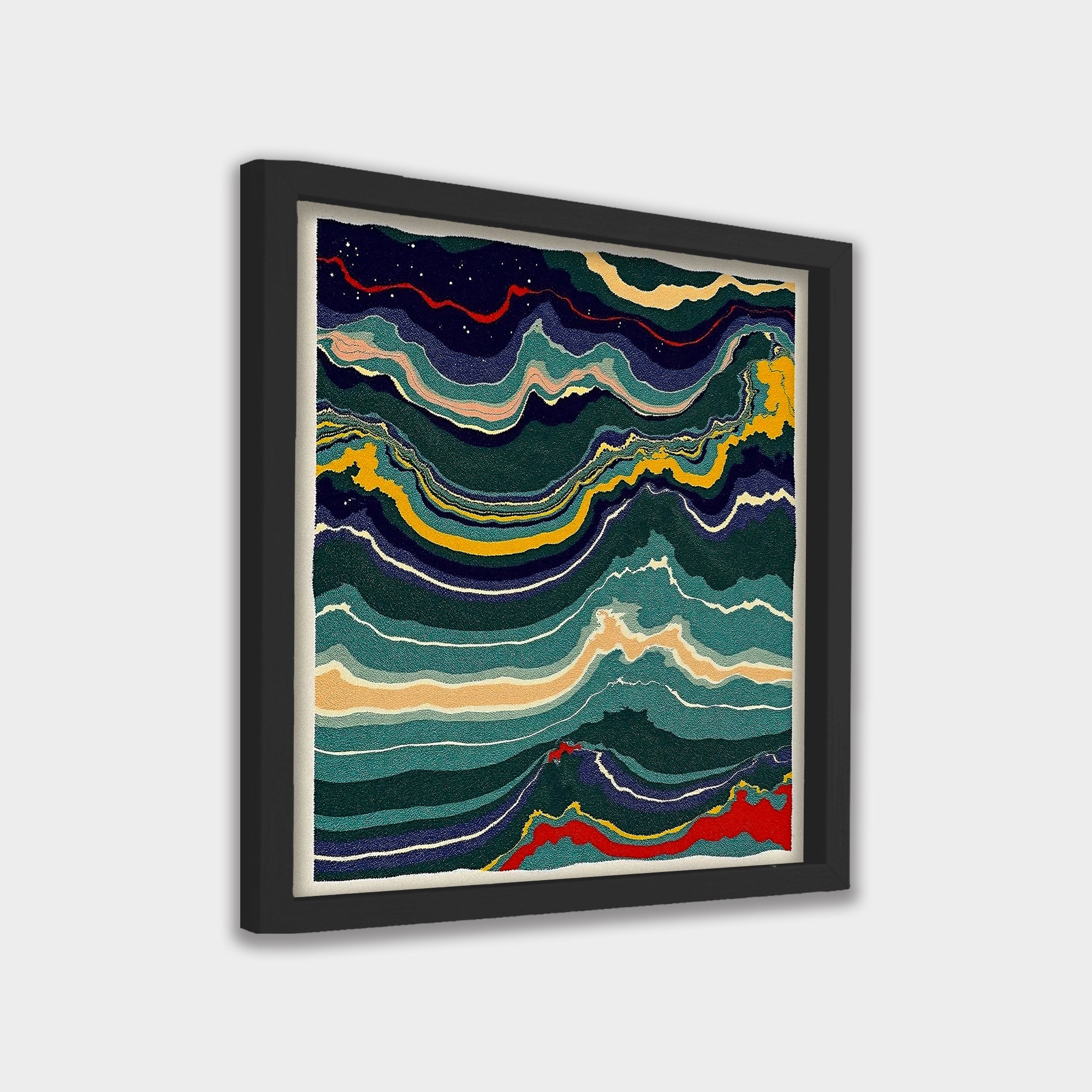 Silent Strata abstract canvas wall art by Anantkala