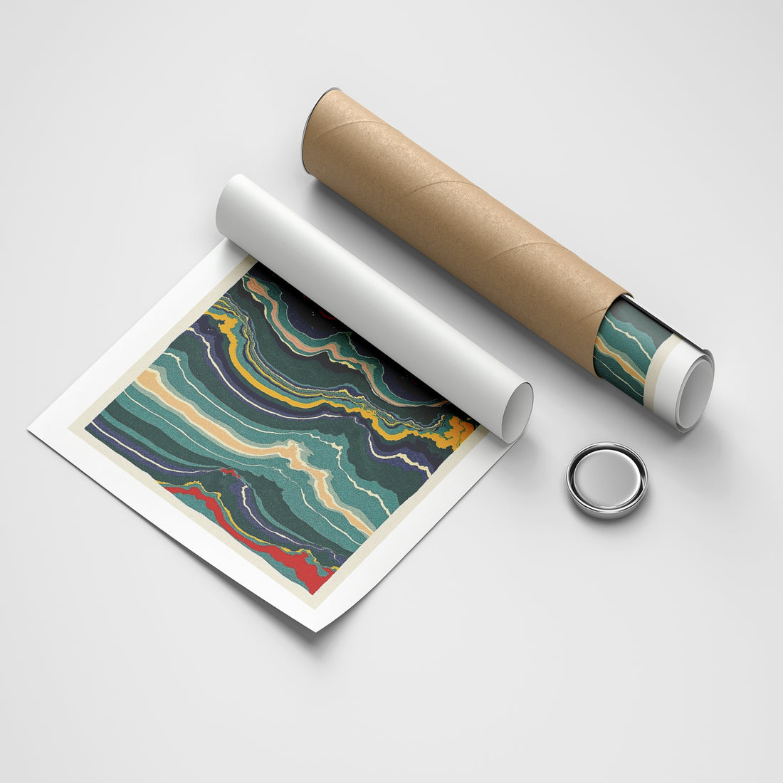 Silent Strata abstract canvas wall art by Anantkala