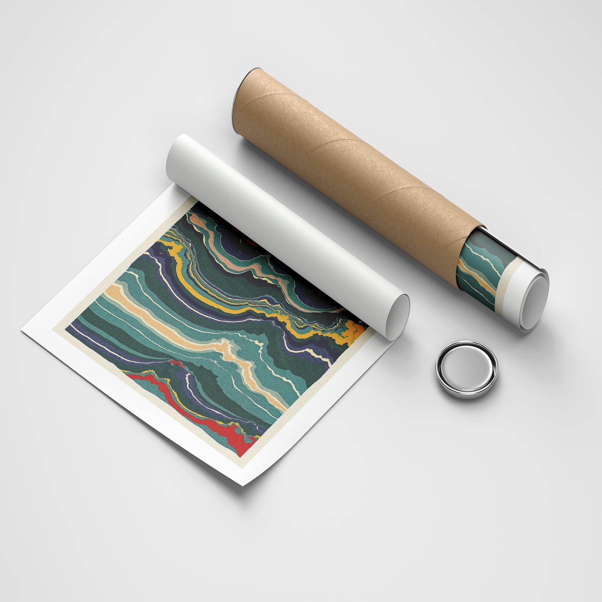 Silent Strata abstract canvas wall art by Anantkala