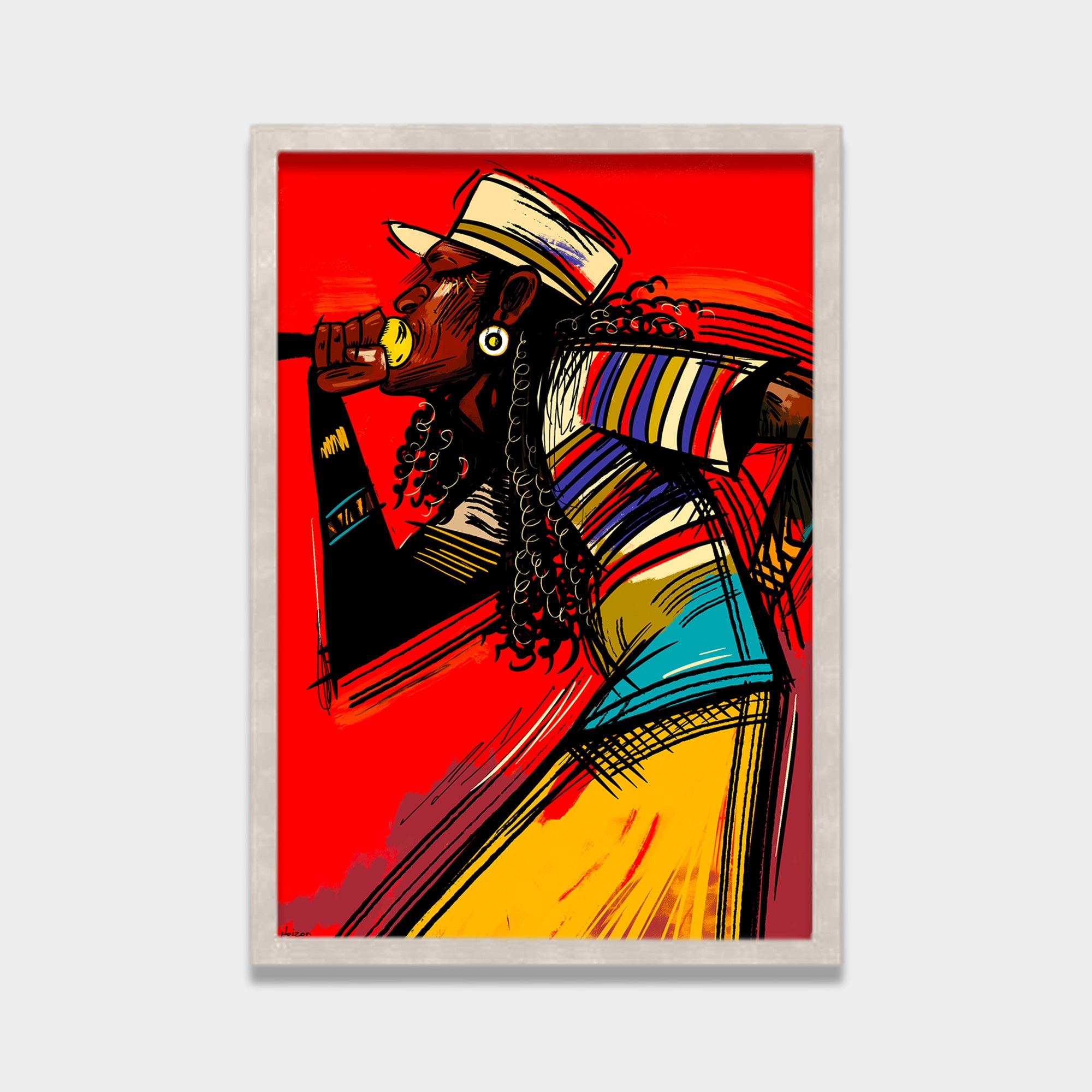 Sip of Fire illustration canvas wall art by Anantkala
