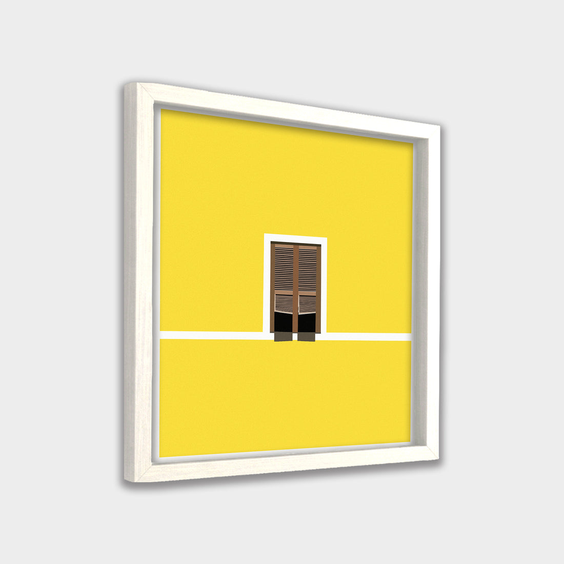 Yellow Silence minimal canvas wall art by Anantkala