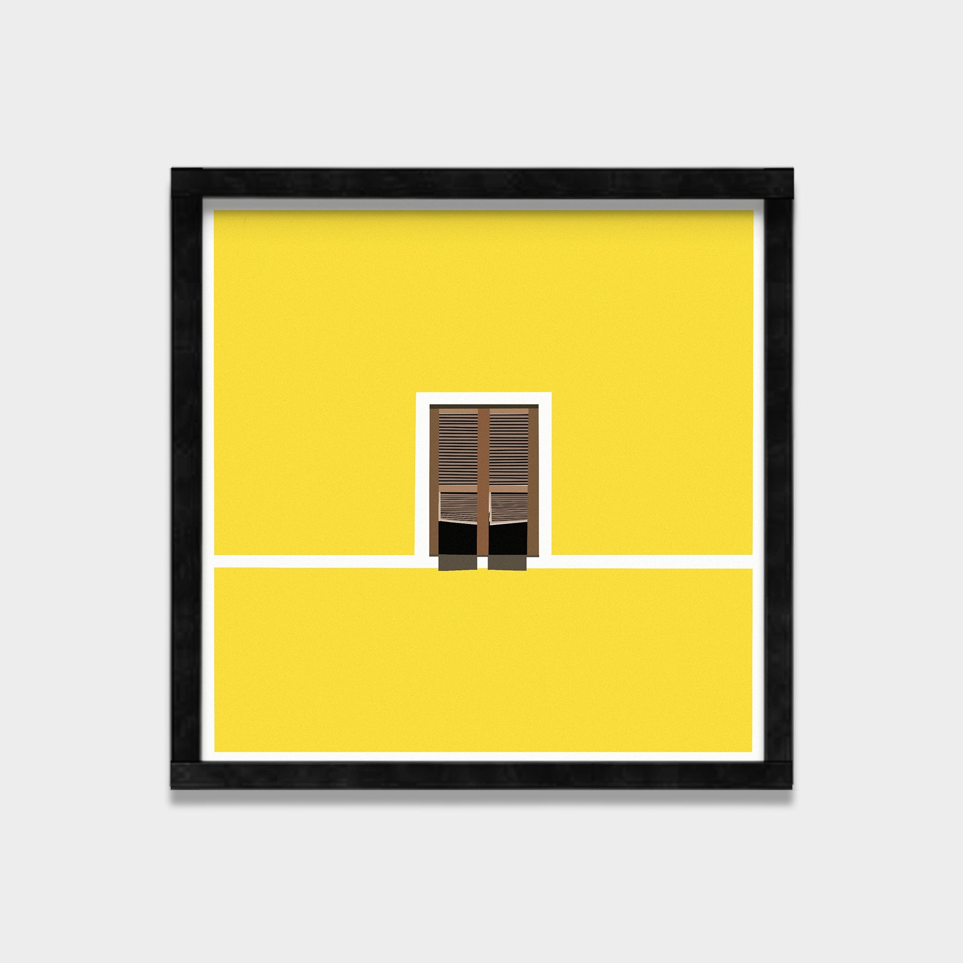Yellow Silence minimal canvas wall art by Anantkala