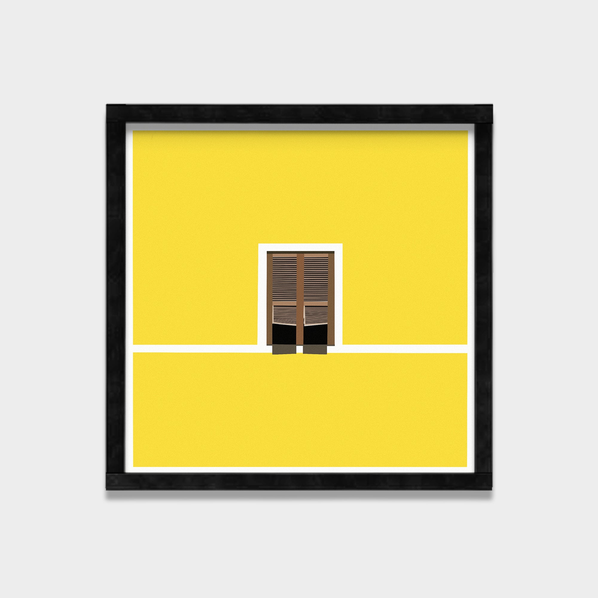 Yellow Silence minimal canvas wall art by Anantkala