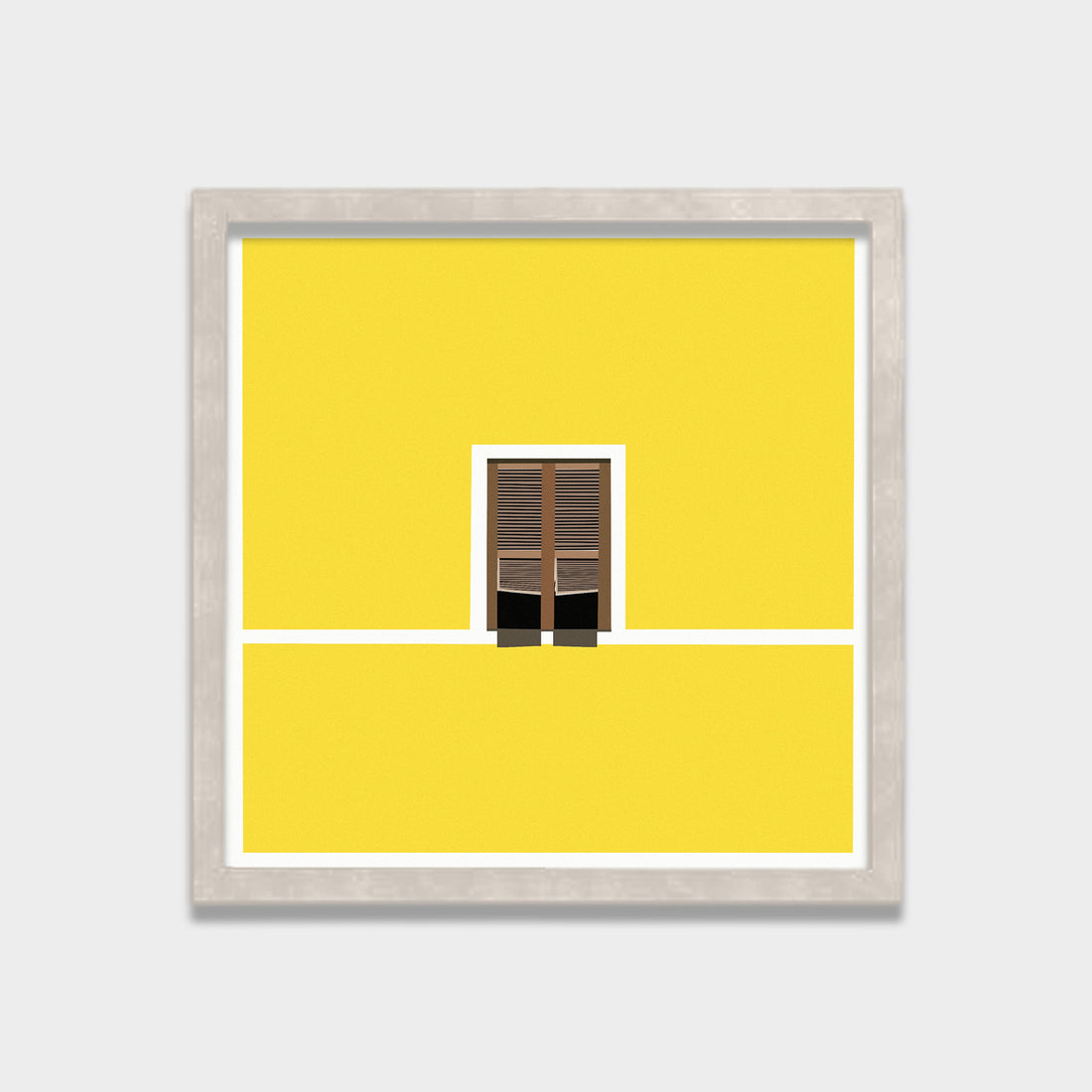 Yellow Silence minimal canvas wall art by Anantkala