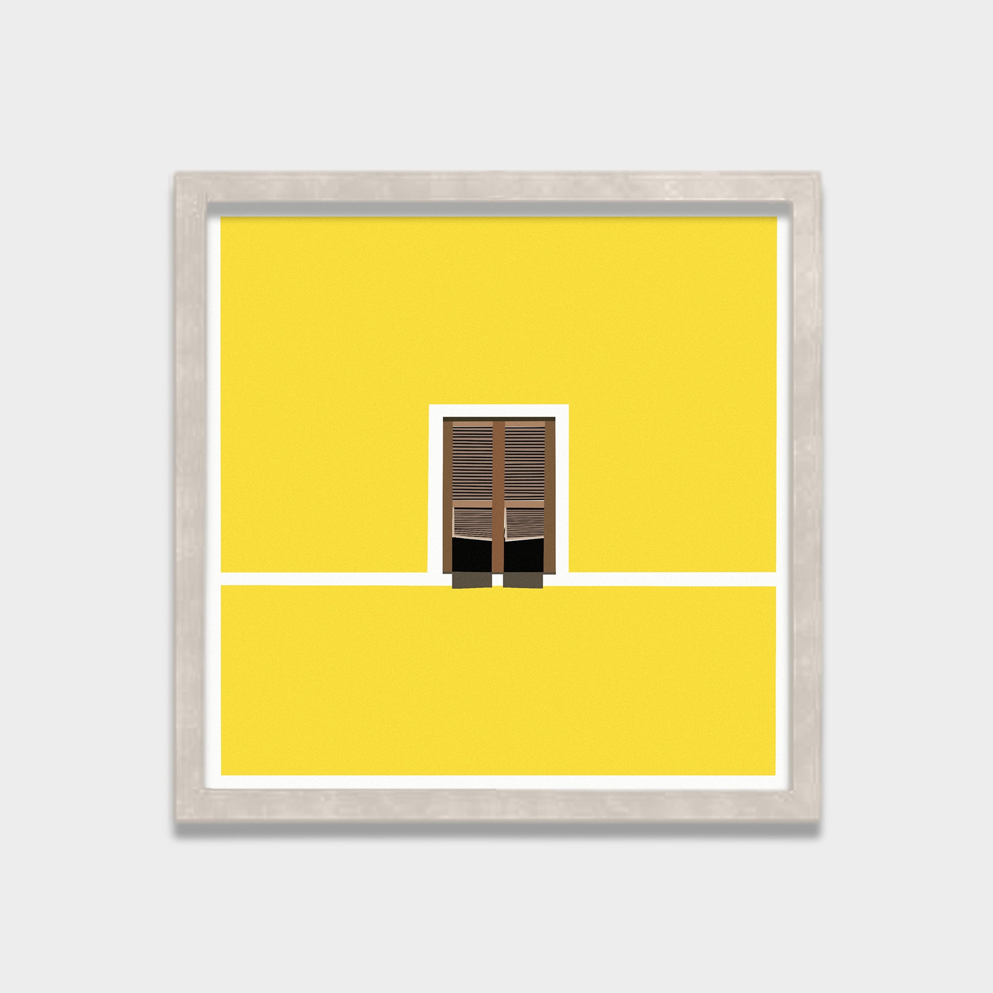 Yellow Silence minimal canvas wall art by Anantkala