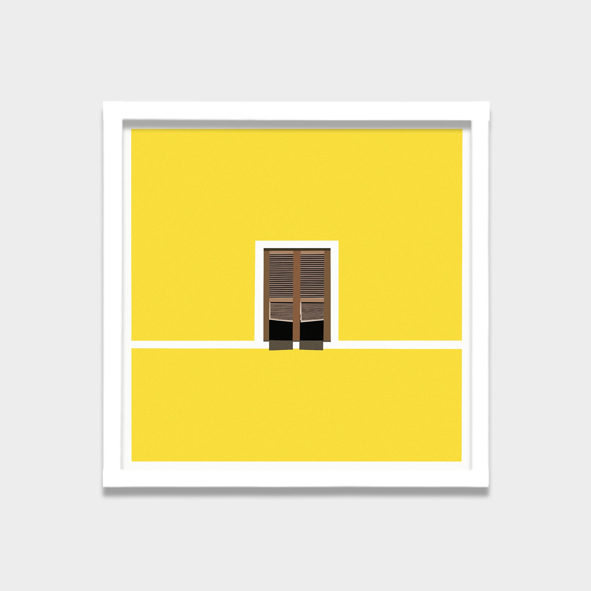 Yellow Silence minimal canvas wall art by Anantkala