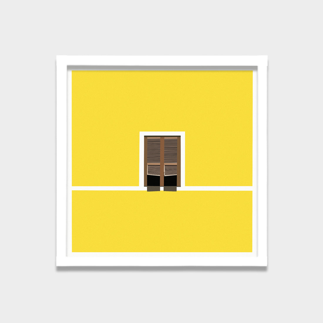 Yellow Silence minimal canvas wall art by Anantkala