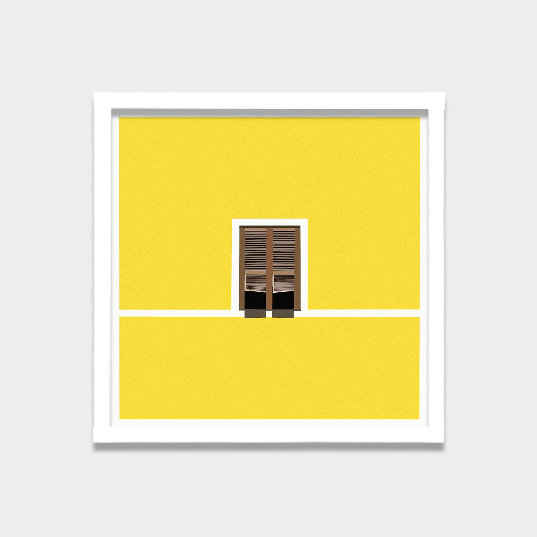 Yellow Silence minimal canvas wall art by Anantkala