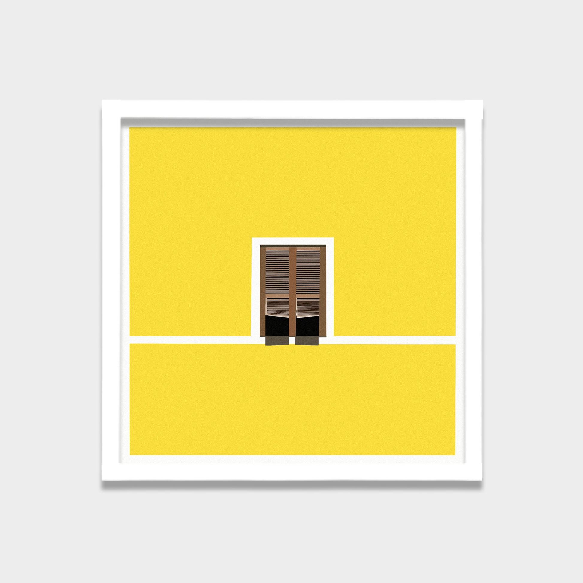 Yellow Silence minimal canvas wall art by Anantkala