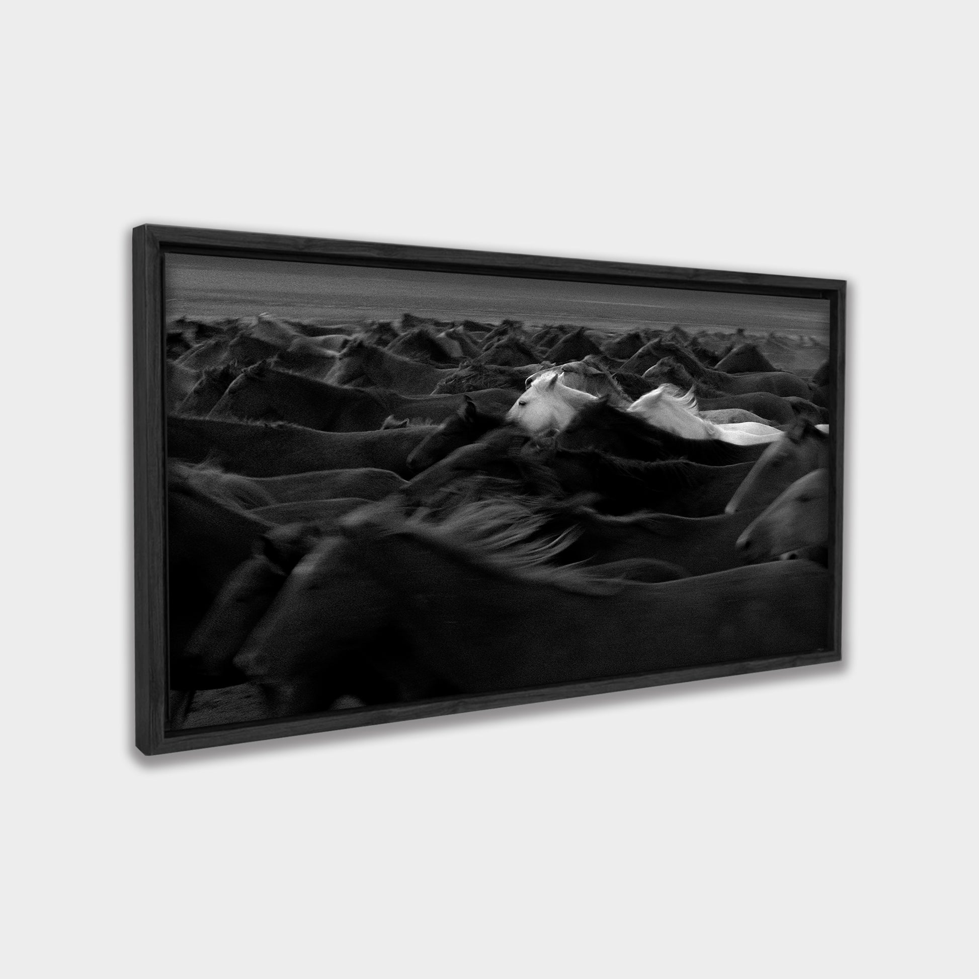 White Current black & white canvas wall art by Anantkala