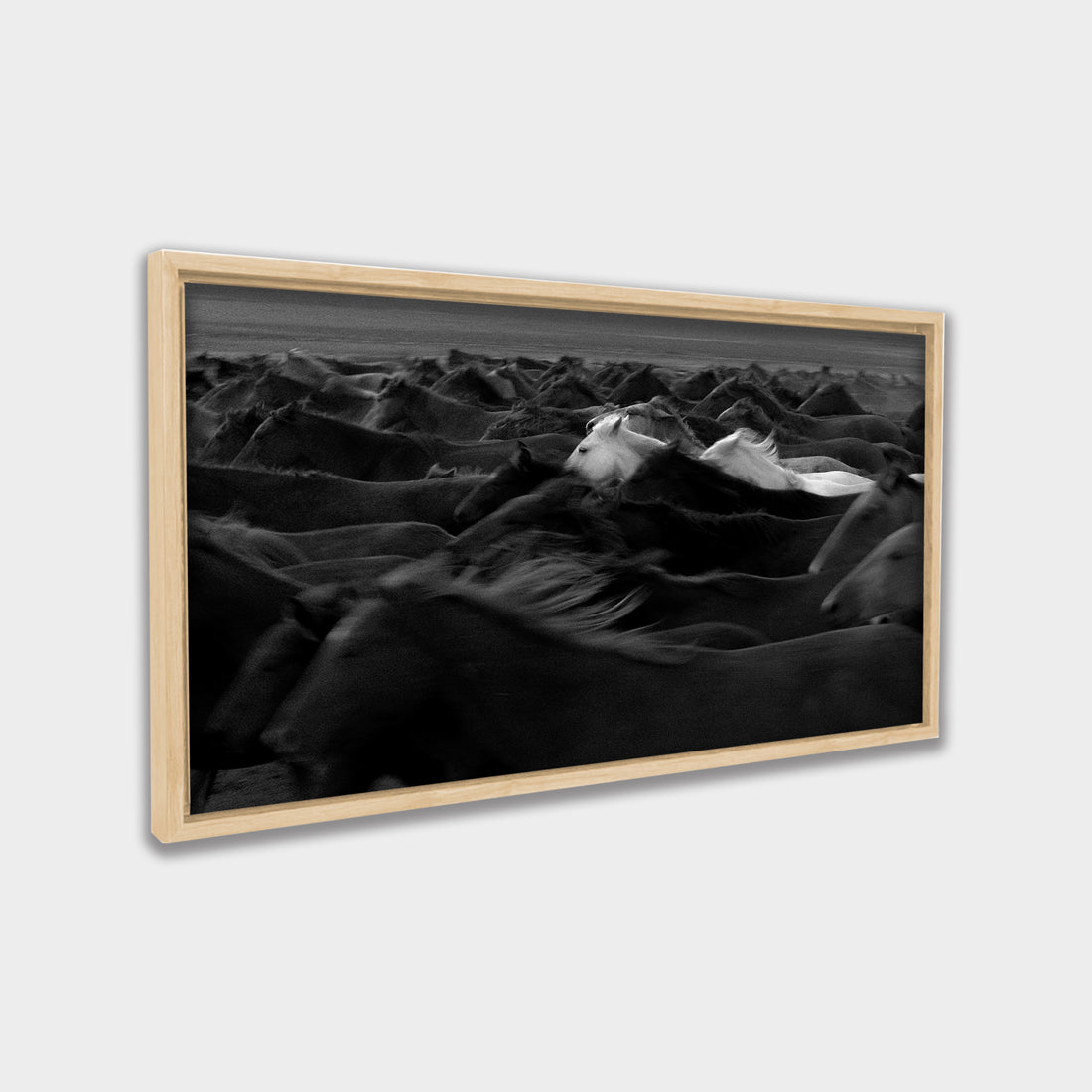 White Current black & white canvas wall art by Anantkala