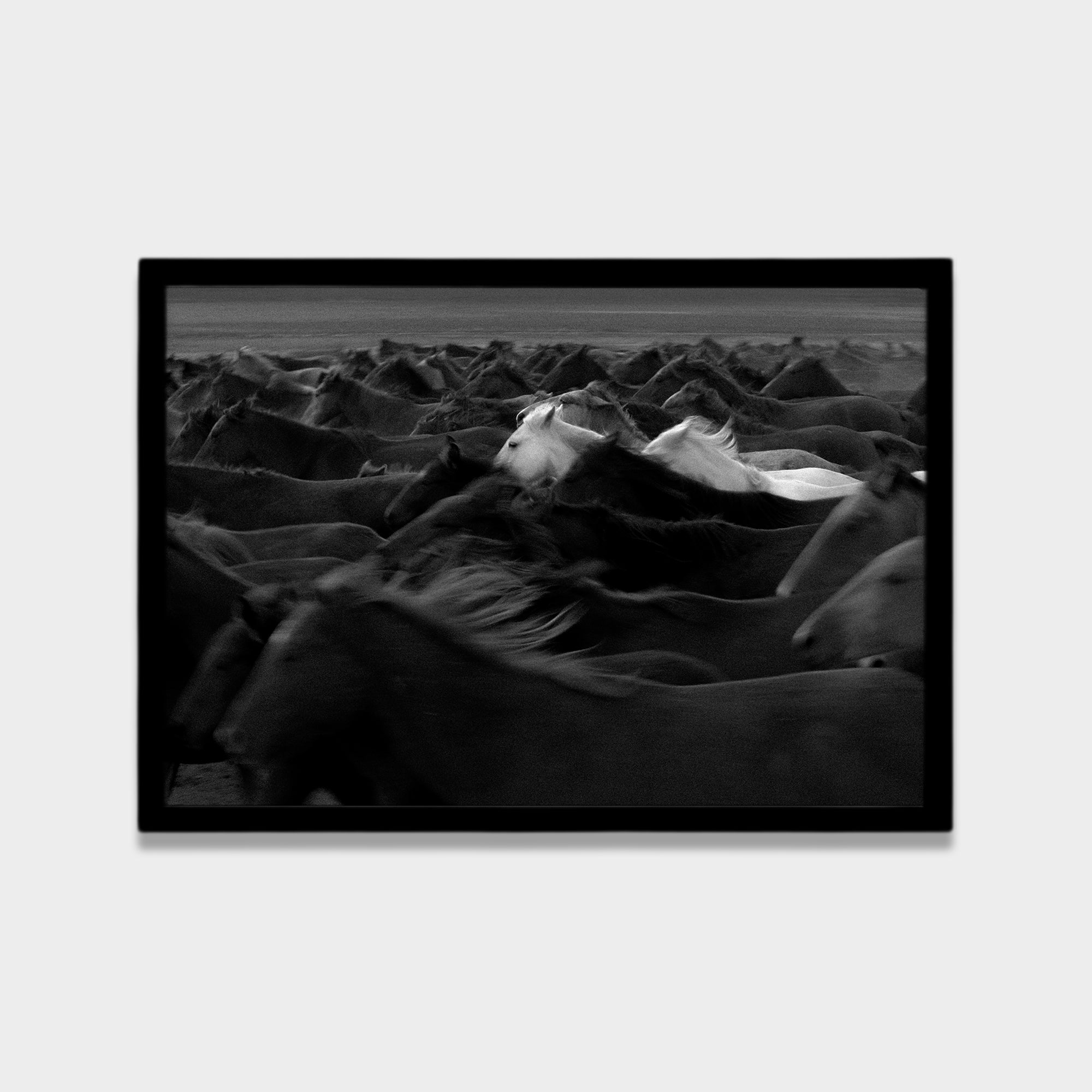 White Current black & white canvas wall art by Anantkala