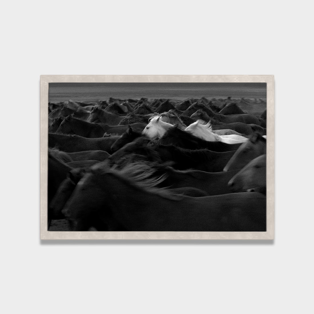 White Current black & white canvas wall art by Anantkala