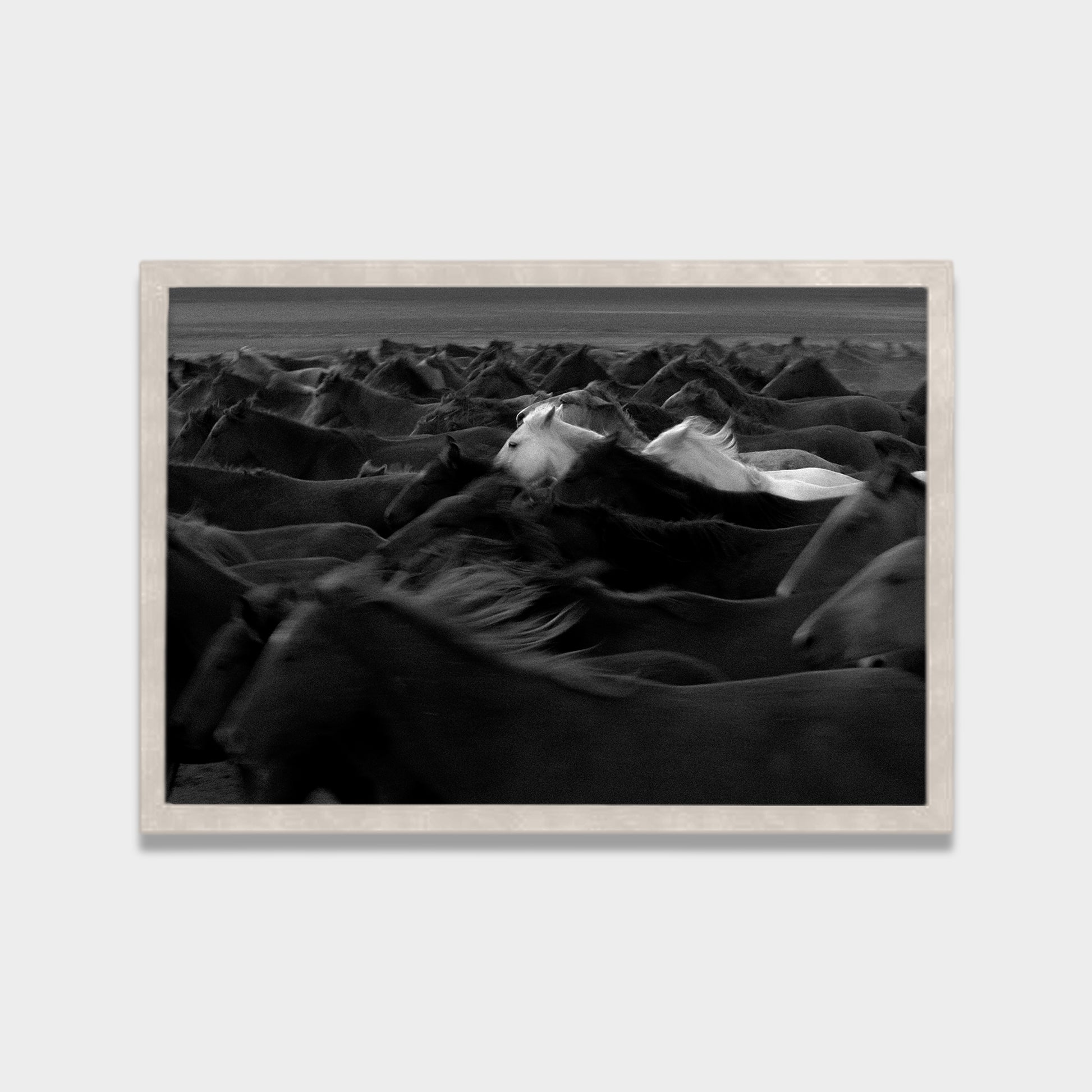 White Current black & white canvas wall art by Anantkala