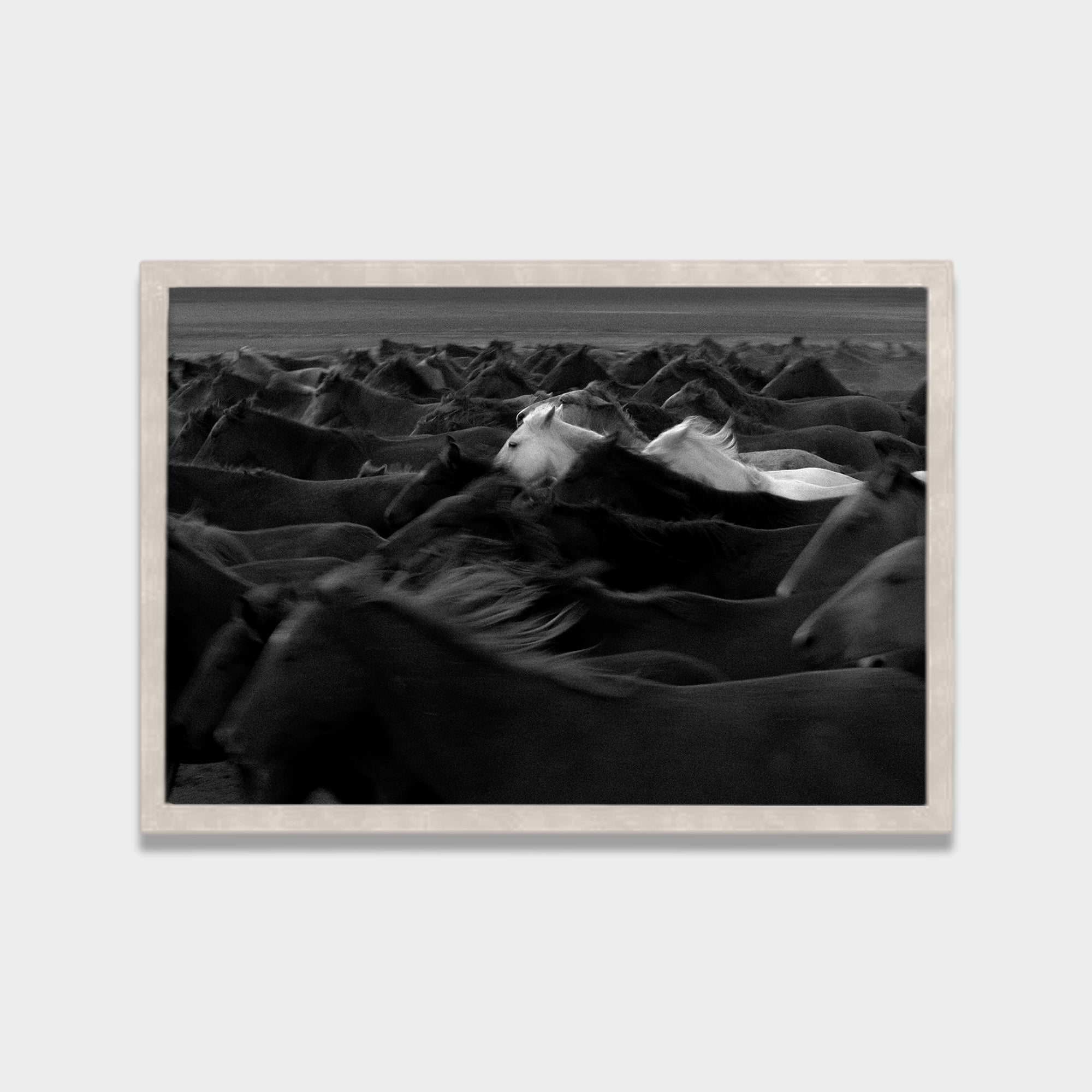 White Current black & white canvas wall art by Anantkala