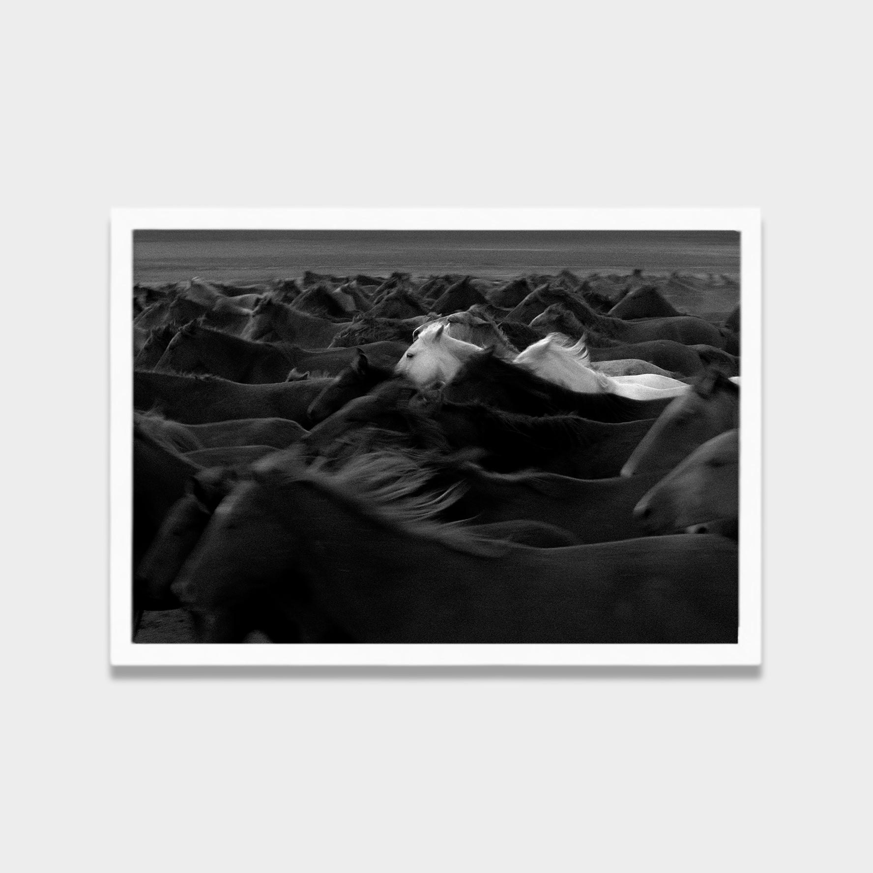 White Current black & white canvas wall art by Anantkala