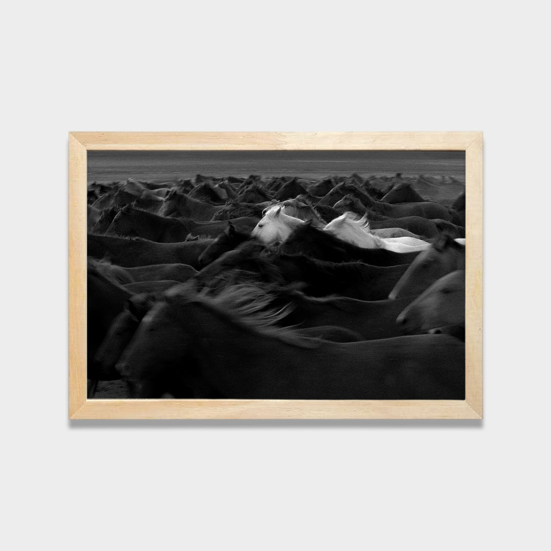 White Current black & white canvas wall art by Anantkala