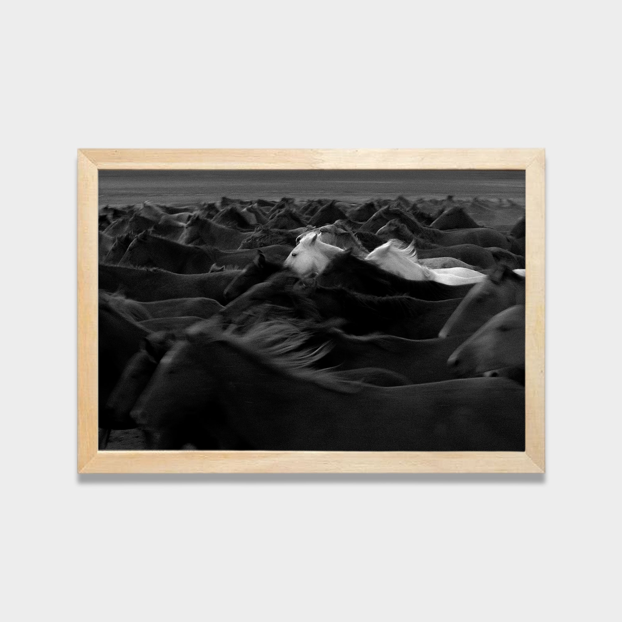 White Current black & white canvas wall art by Anantkala