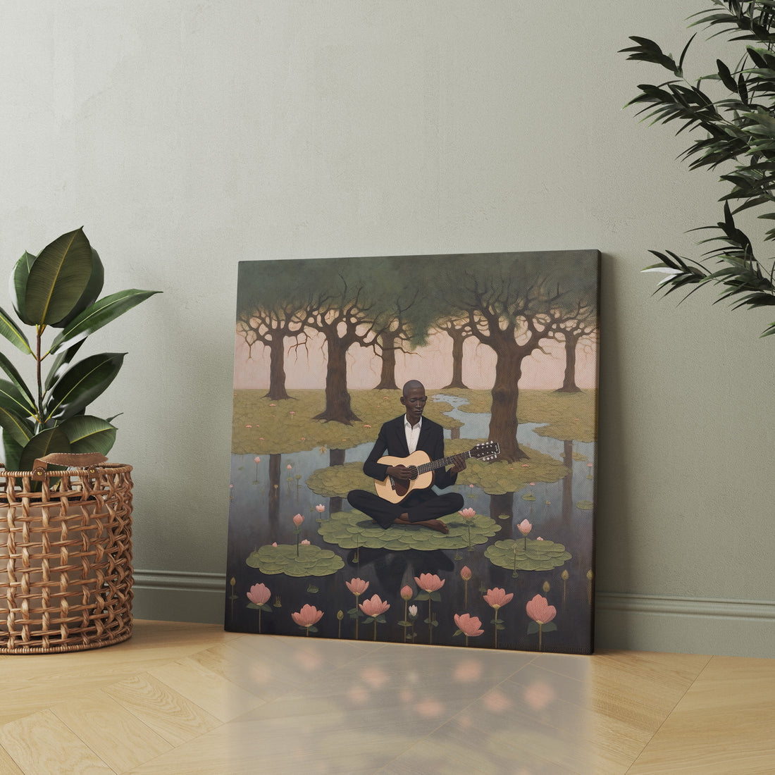 Still Melody landscape canvas wall art by Anantkala